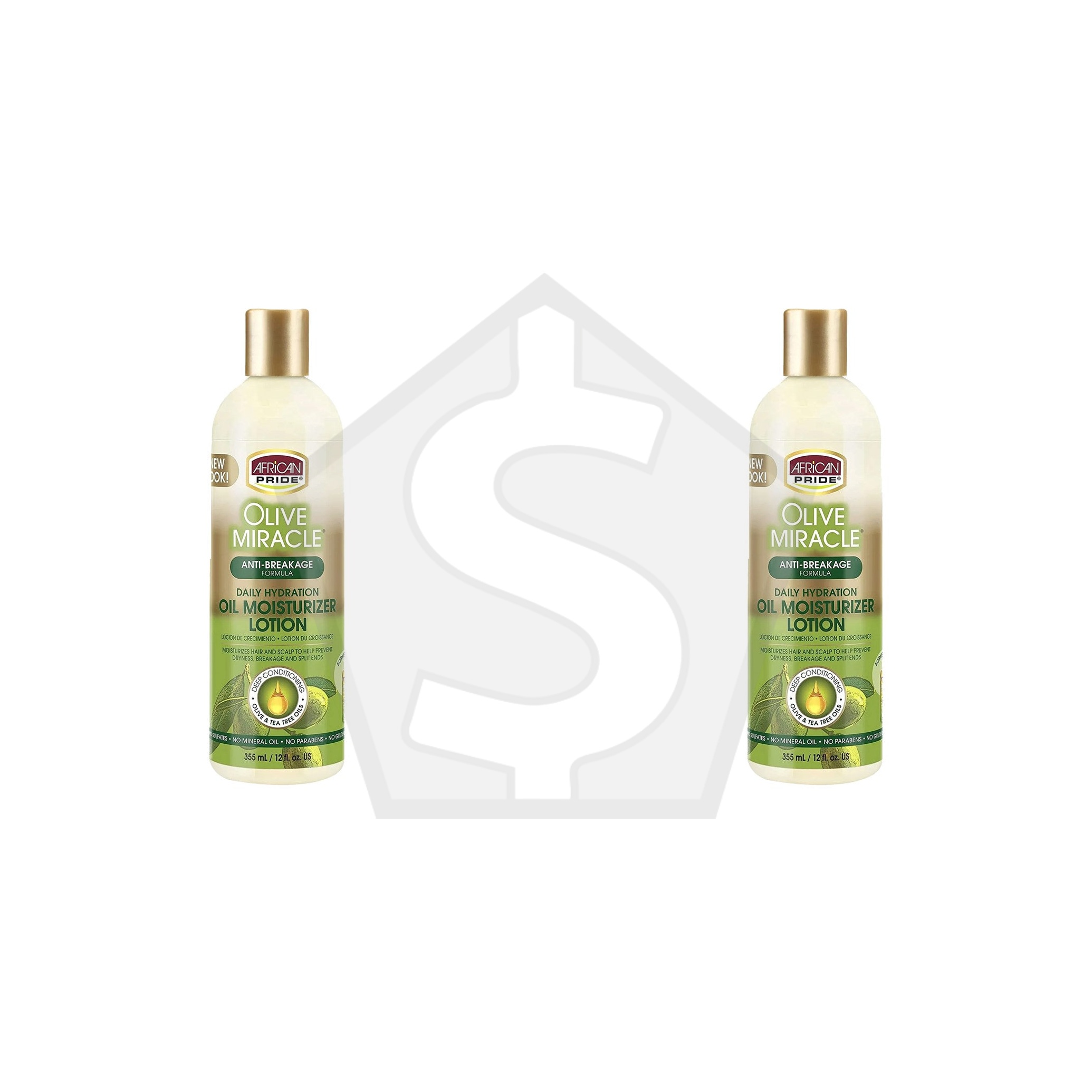 Bundle of 2 - AFRICAN PRIDE Olive Miracle Oil Moisturizer Lotion (12oz)