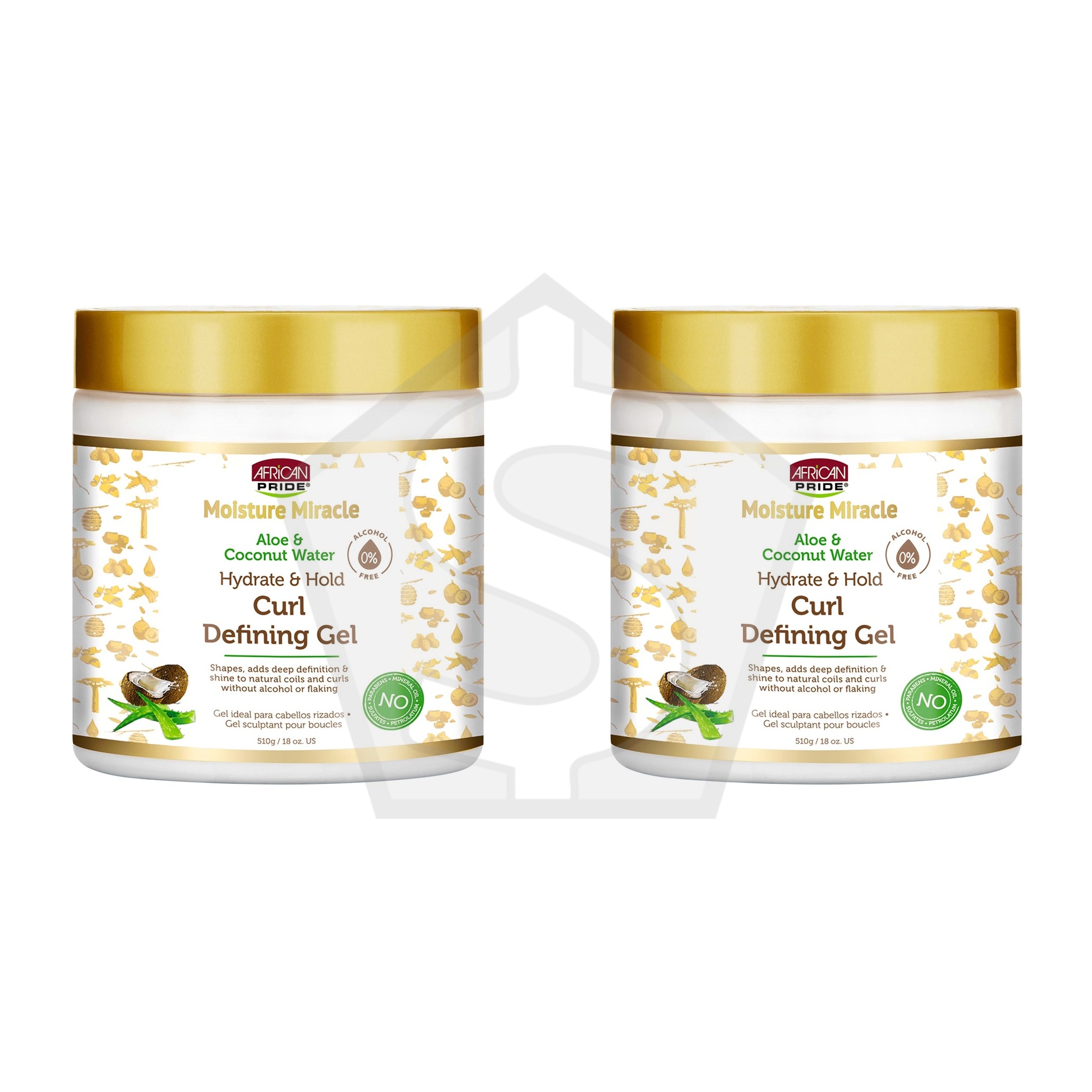 AFRICAN PRIDE Moisture Miracle Curl Defining Gel (18oz) - Pack of 2