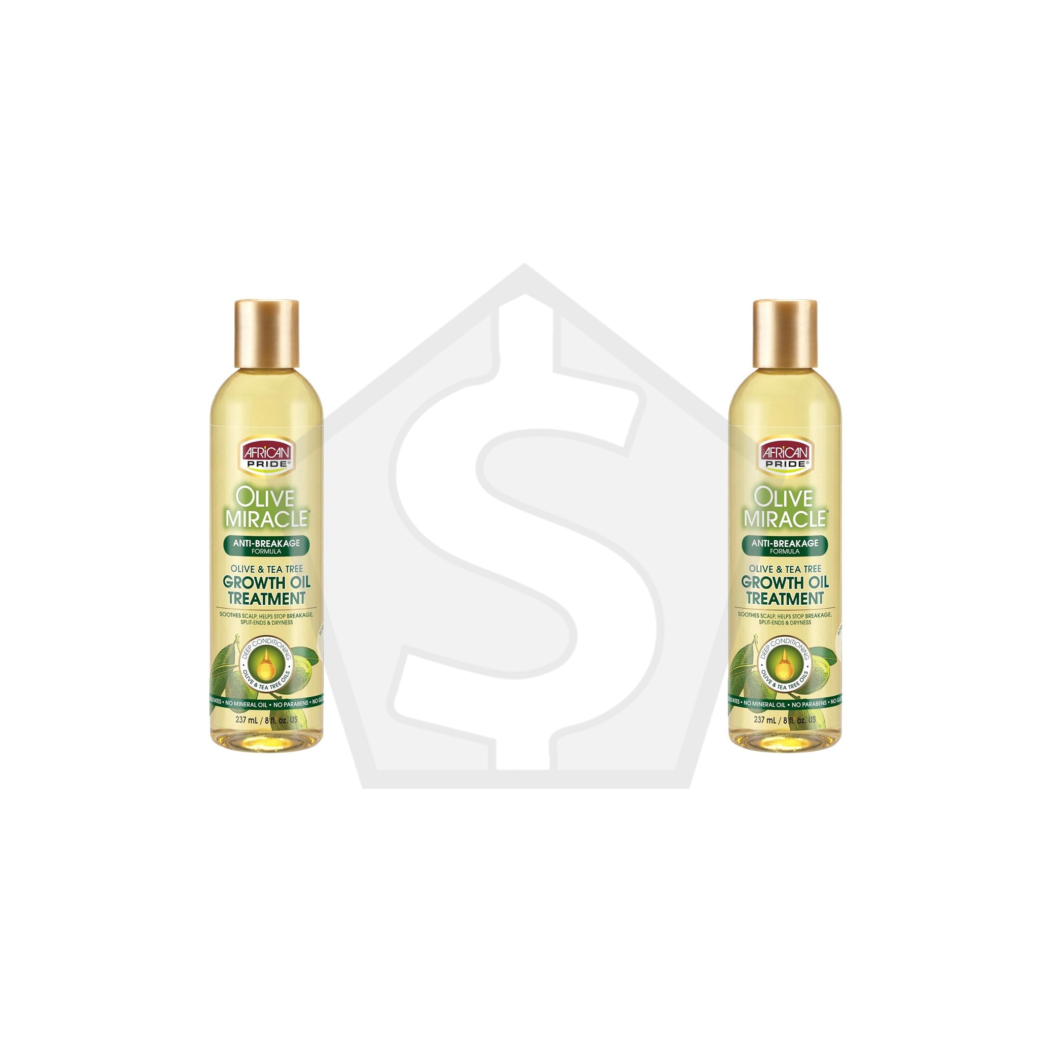 Bundle of 2 - AFRICAN PRIDE Olive Miracle Growth Oil (8oz)