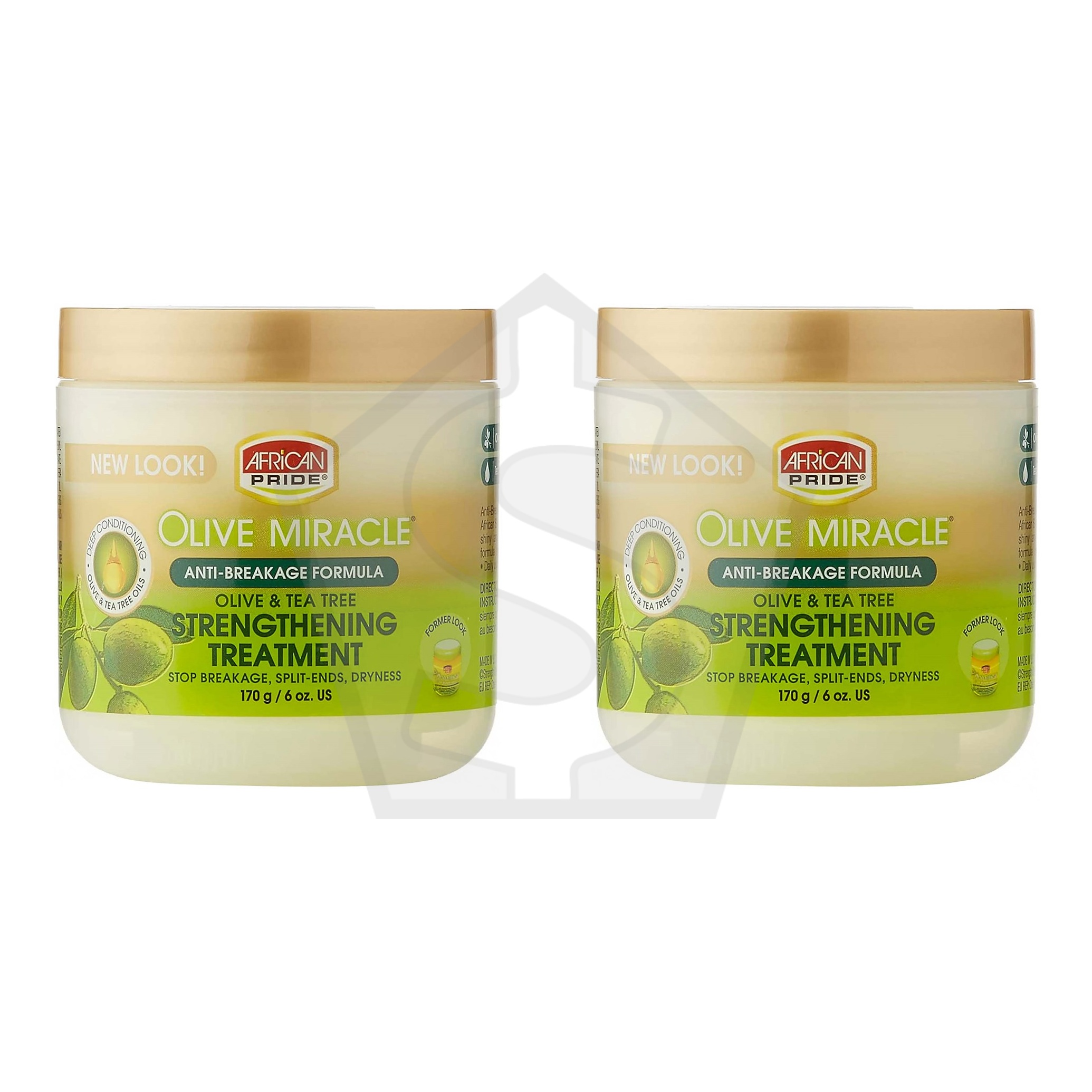 Bundle of 2 - AFRICAN PRIDE Olive Miracle Creme Anti-Breakage (6oz)