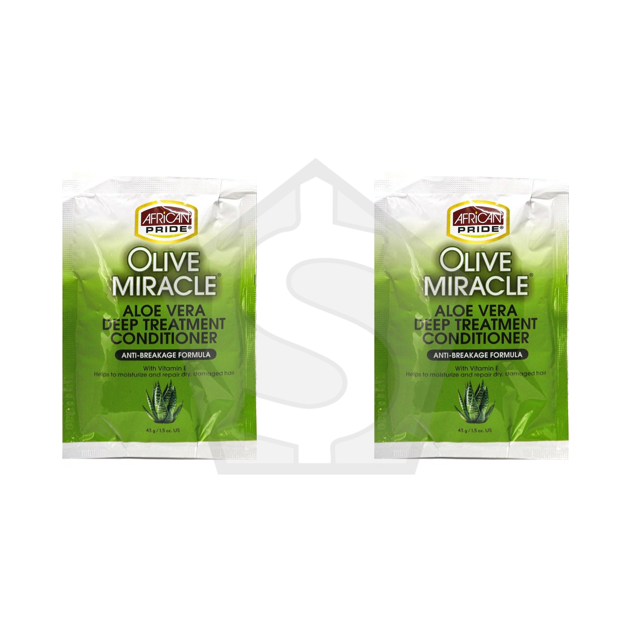 Bundle of 2 - AFRICAN PRIDE Olive Miracle Deep Treatment Conditoiner Packet (1.5oz)