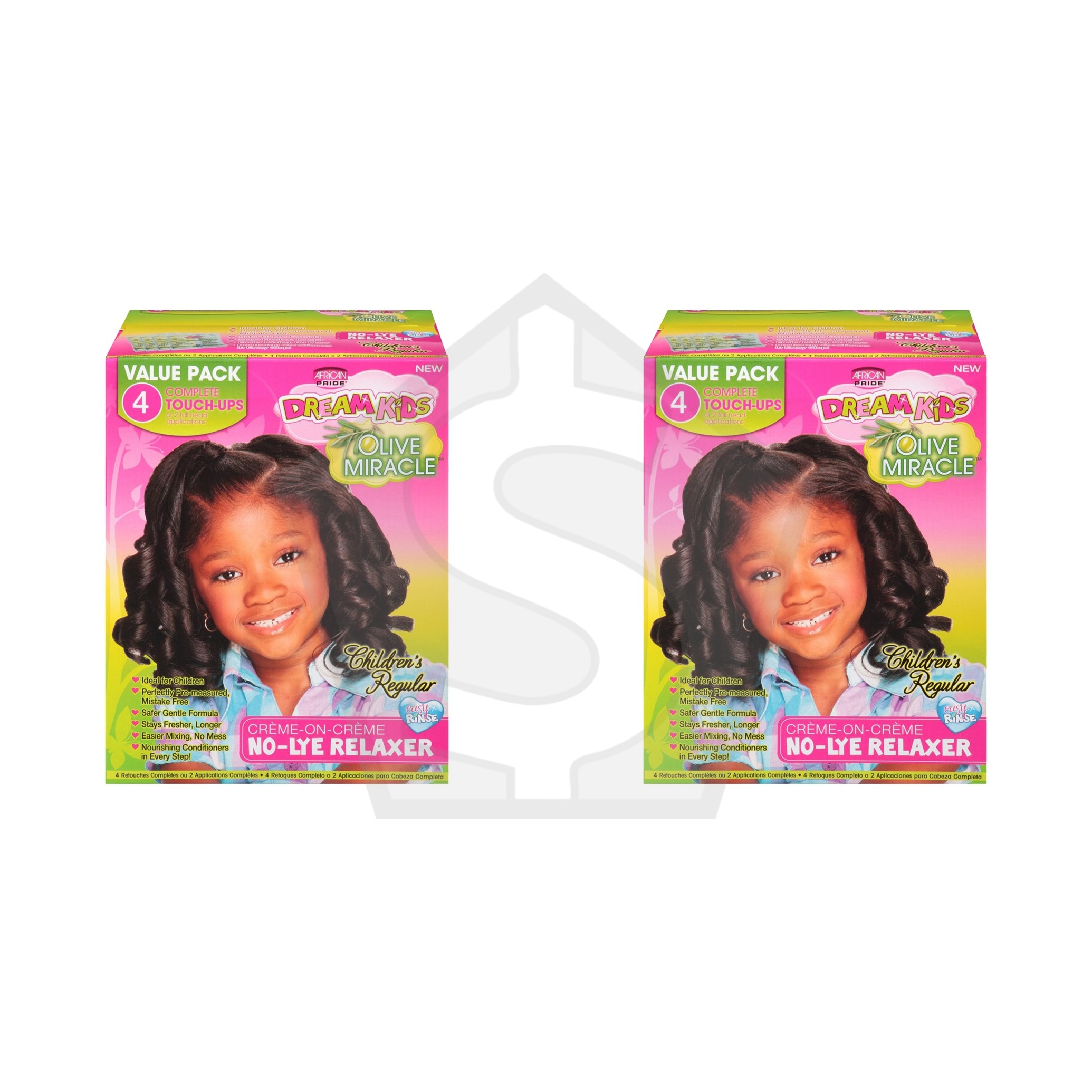 AFRICAN PRIDE Dream Kids Relaxer Kit-4 Touch Up [Regular] - Pack of 2