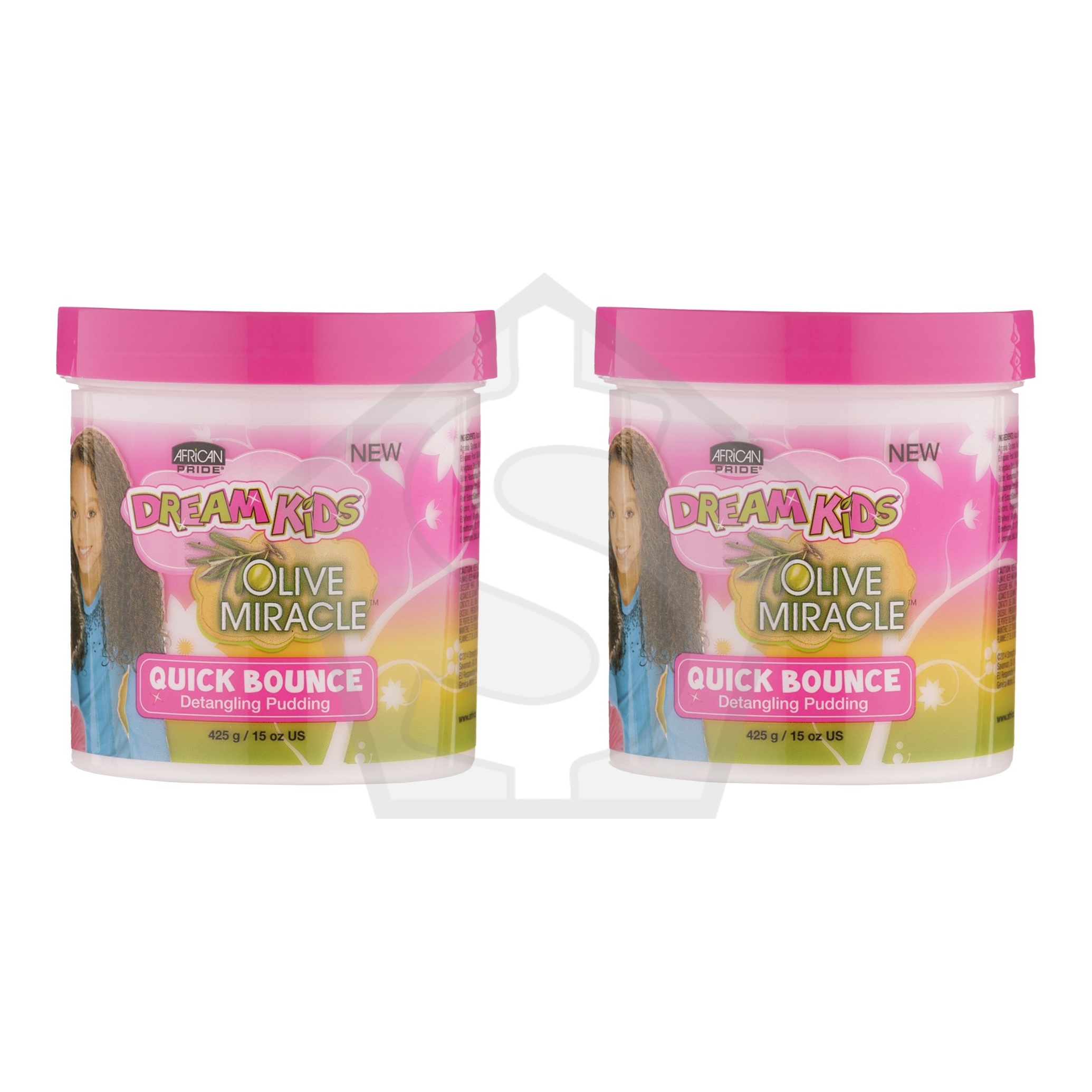 AFRICAN PRIDE Dream Kids Quick Bounce Detangling Pudding (15oz) - Pack of 2