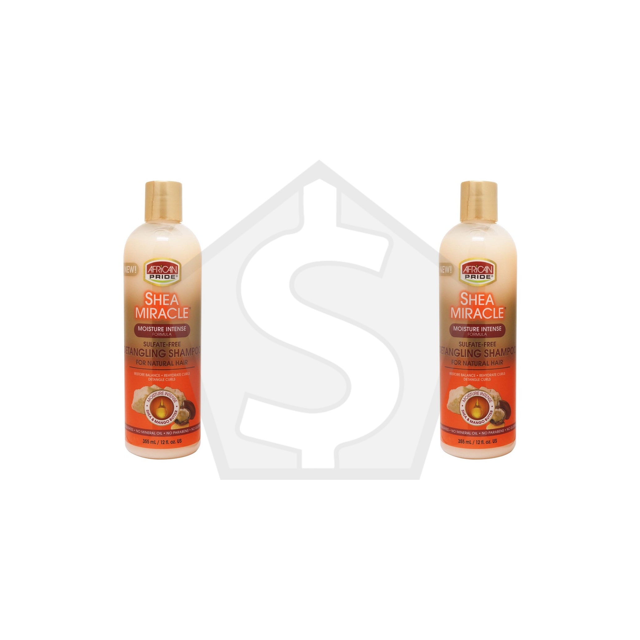 Bundle of 2 - AFRICAN PRIDE Shea Miracle Detangling Shampoo (12oz)