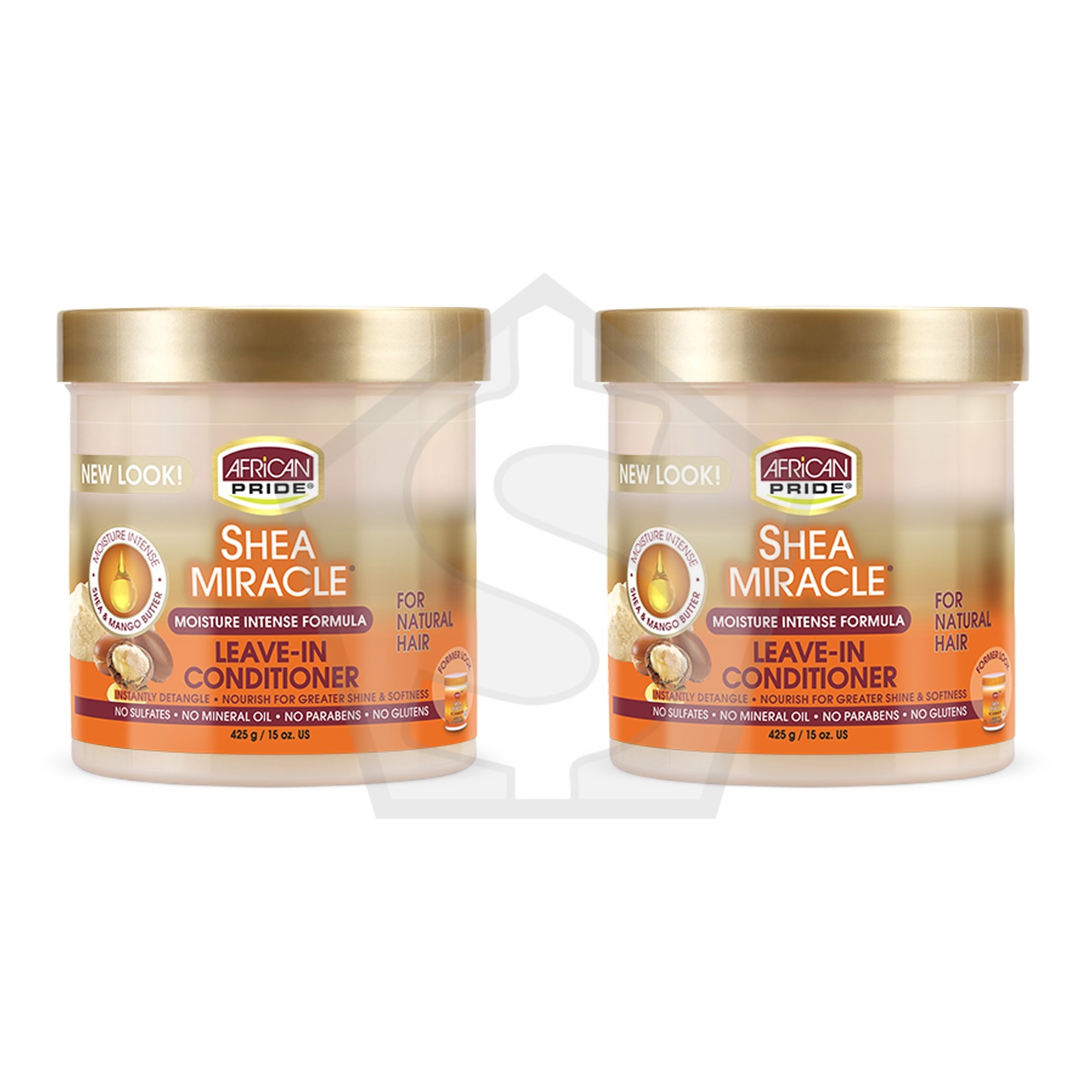 Bundle of 2 - AFRICAN PRIDE Shea Miracle Leave-In Conditioner (15oz)