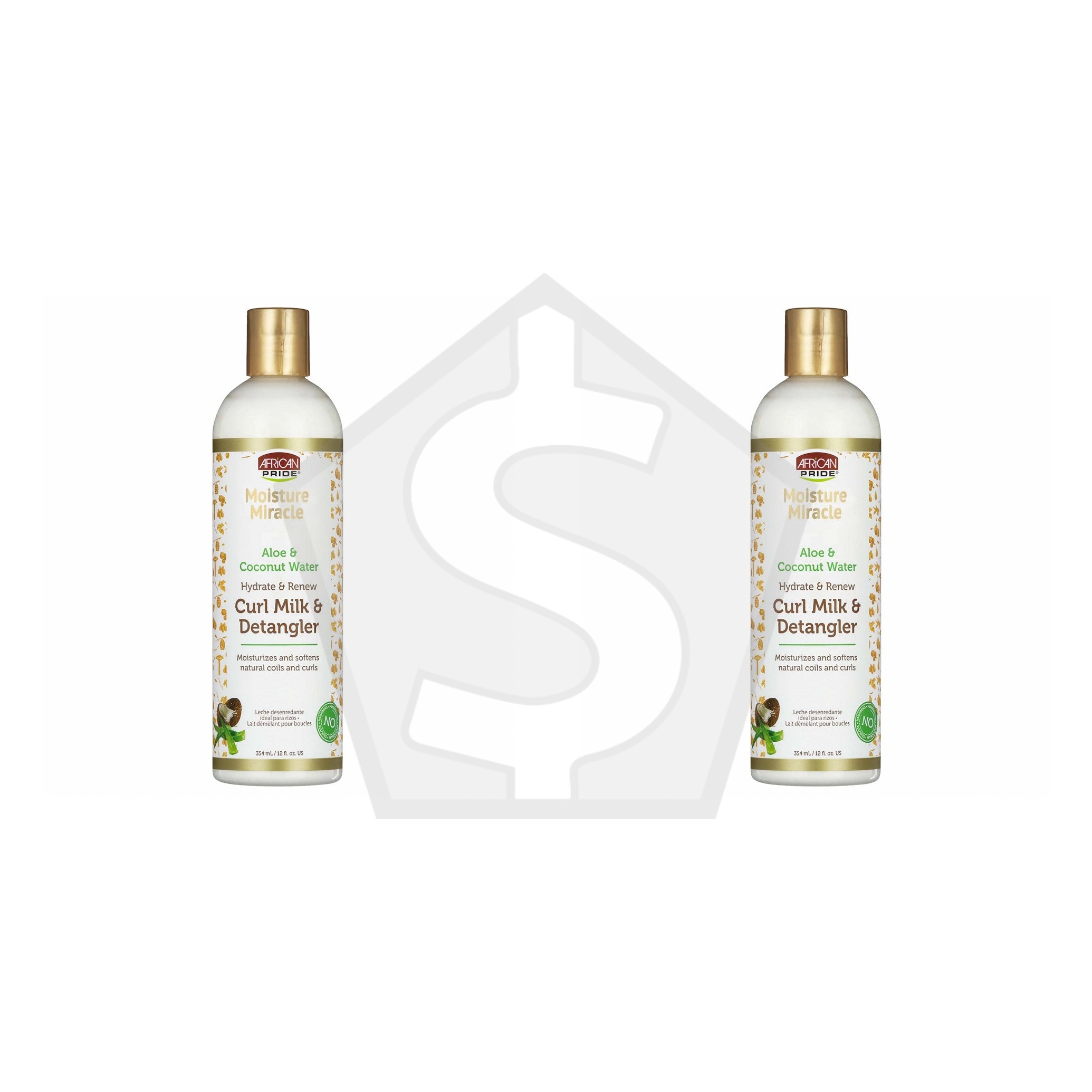 Bundle of 2 - AFRICAN PRIDE Moisture Miracle Curl Milk & Detangler (12oz)