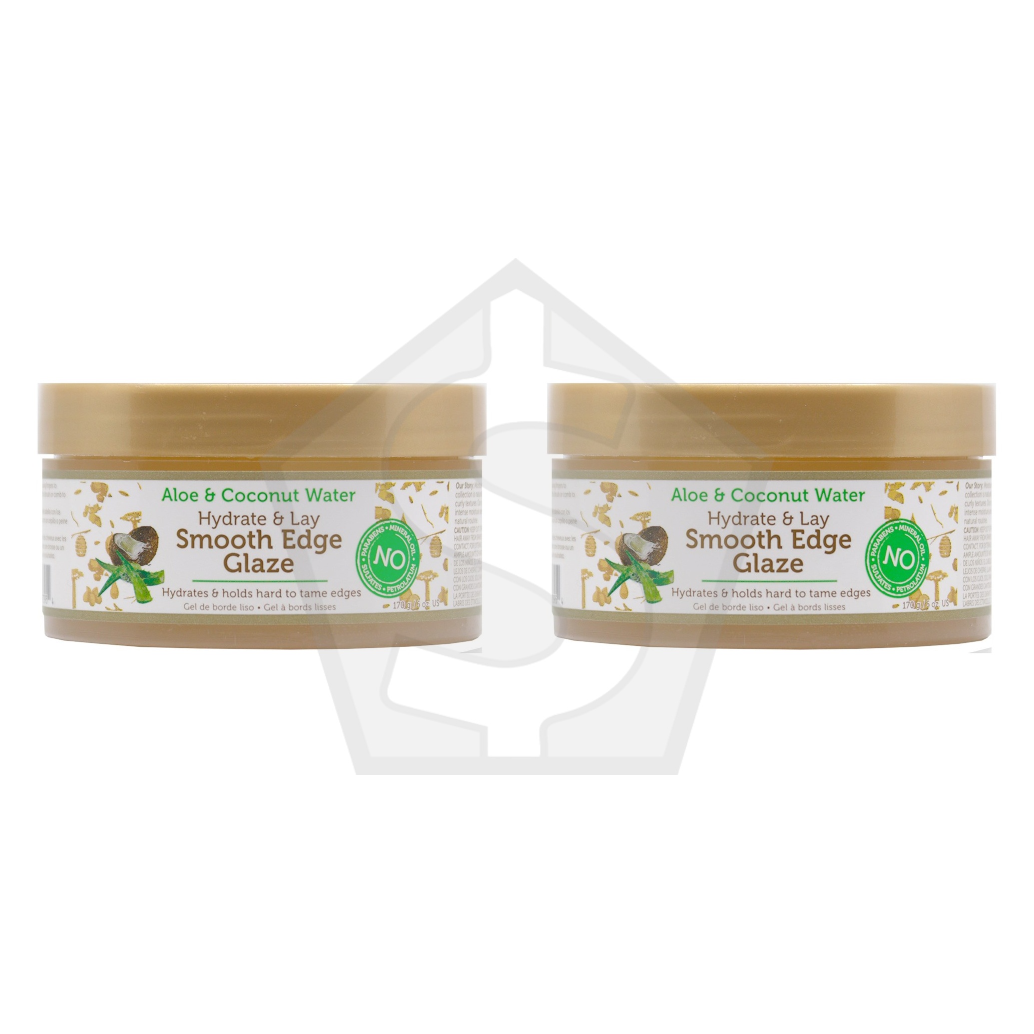 Bundle of 2 - AFRICAN PRIDE Aloe & Coconut Water Smooth Edge Glaze (6oz)