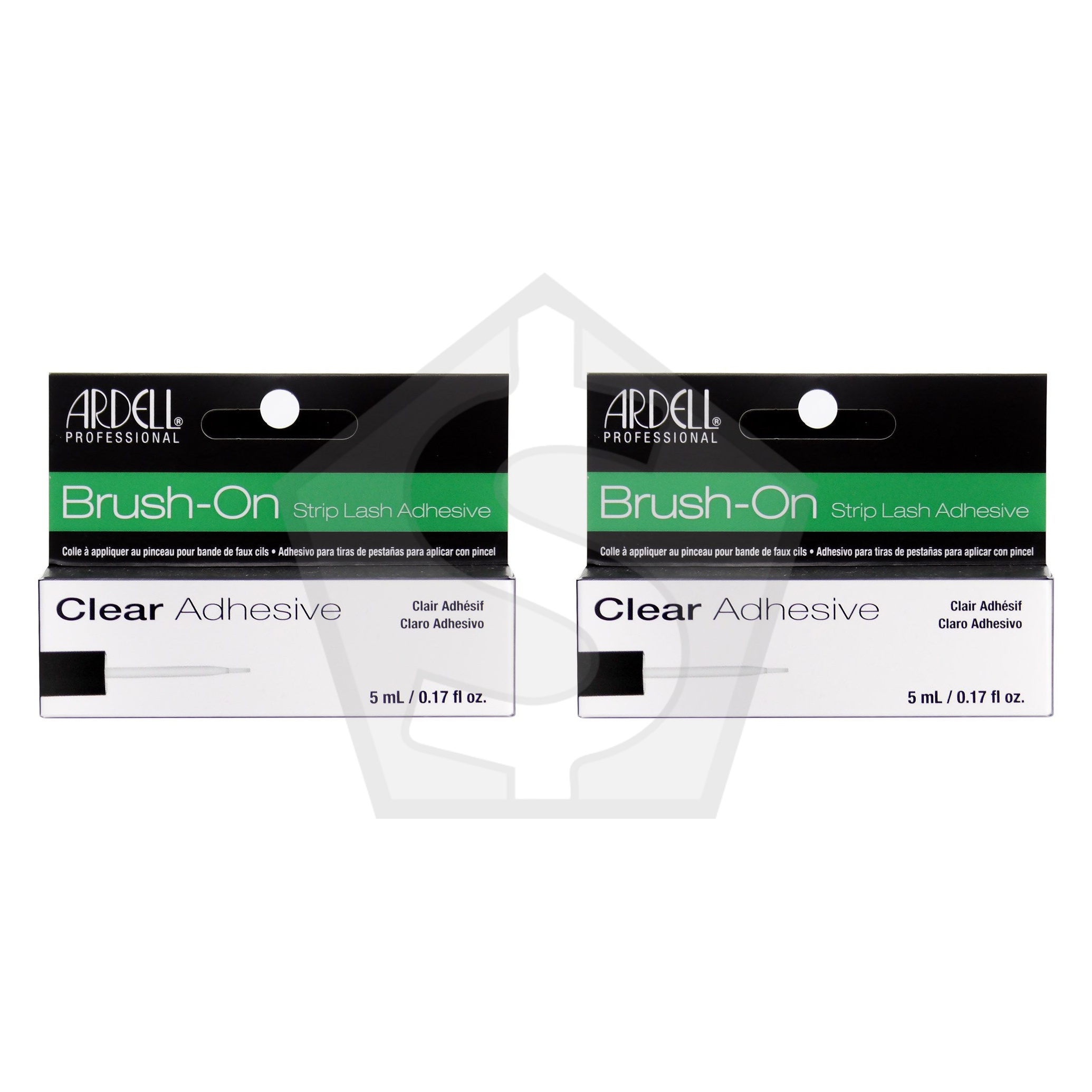 ARDELL Brush-On Strip Lash Adhesive [Clear] (0.17oz) - Pack of 2
