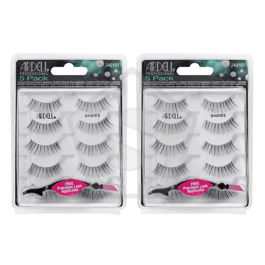 ARDELL Natural Lashes Multipack (5packs) - Baby Applicator pack - Pack of 2