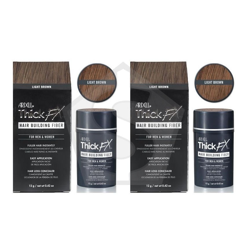 ARDELL ThickFX Hair Building Fiber - Light Brown - Pack of 2