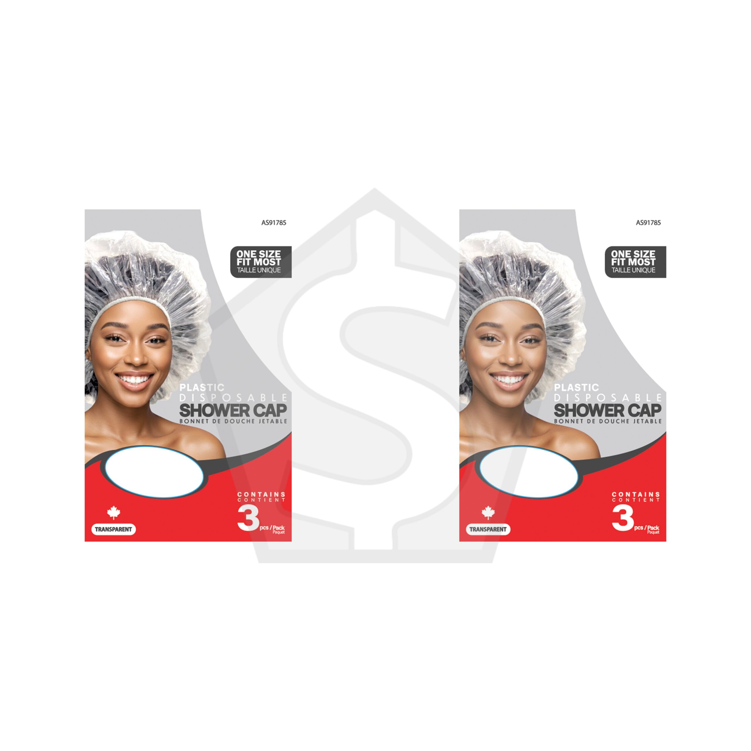 Kim & C Disposable Shower Cap for Braid (3pcs) - Clear / One Size Fit Most - Pack of 2