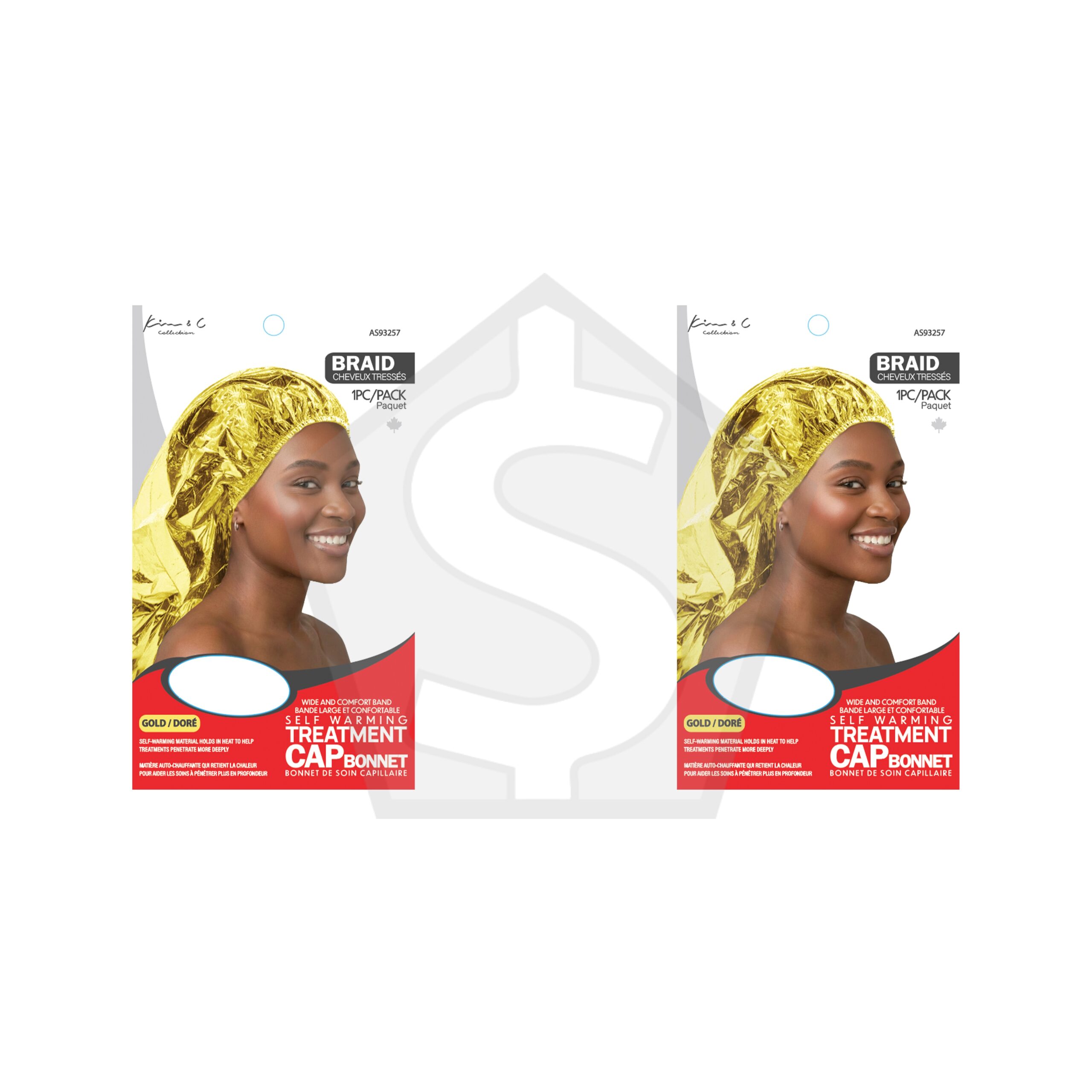 Bundle of 2 - Kim & C Conditioning Treament Cap for Braid - Gold