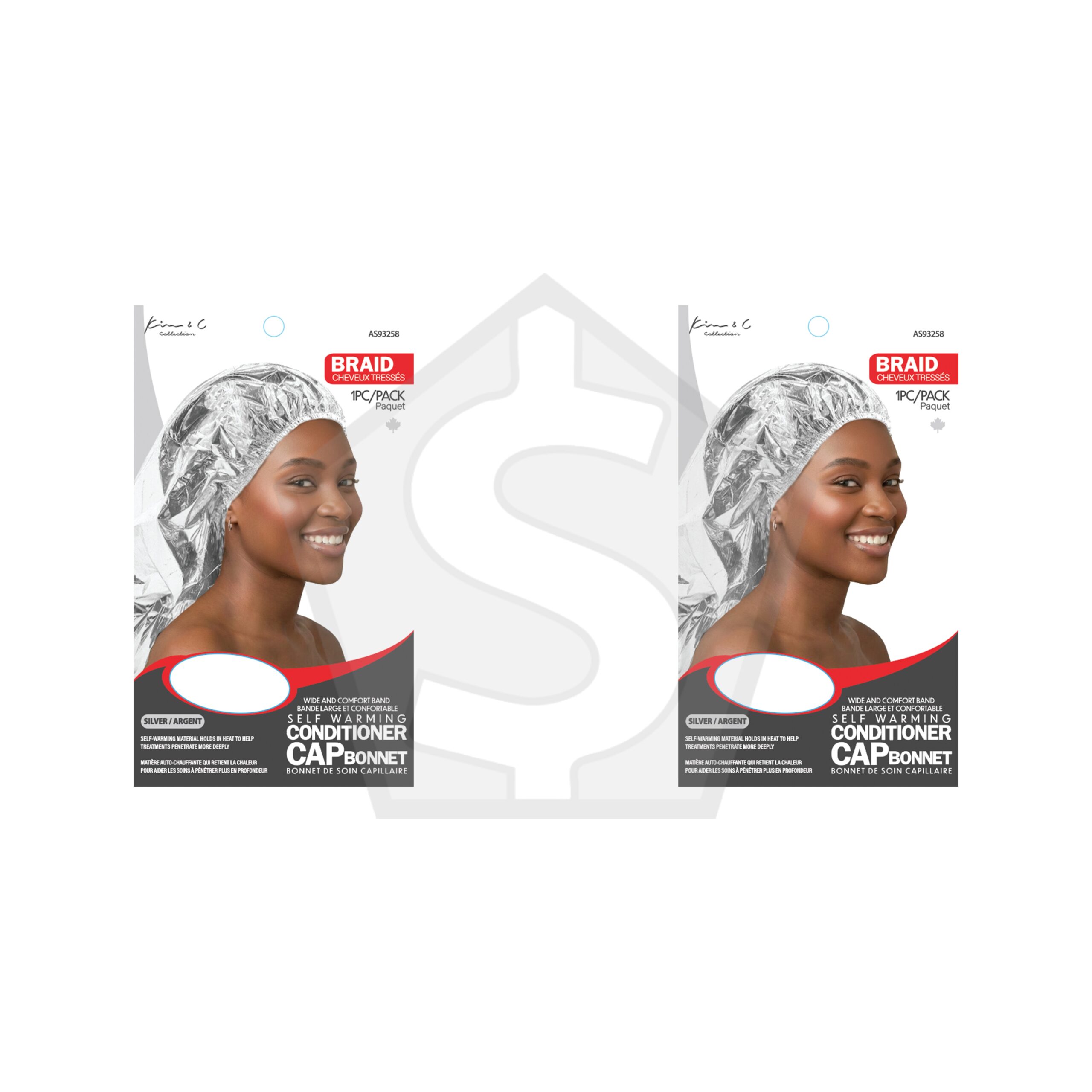 Bundle of 2 - Kim & C Conditioning Treament Cap for Braid - Silver