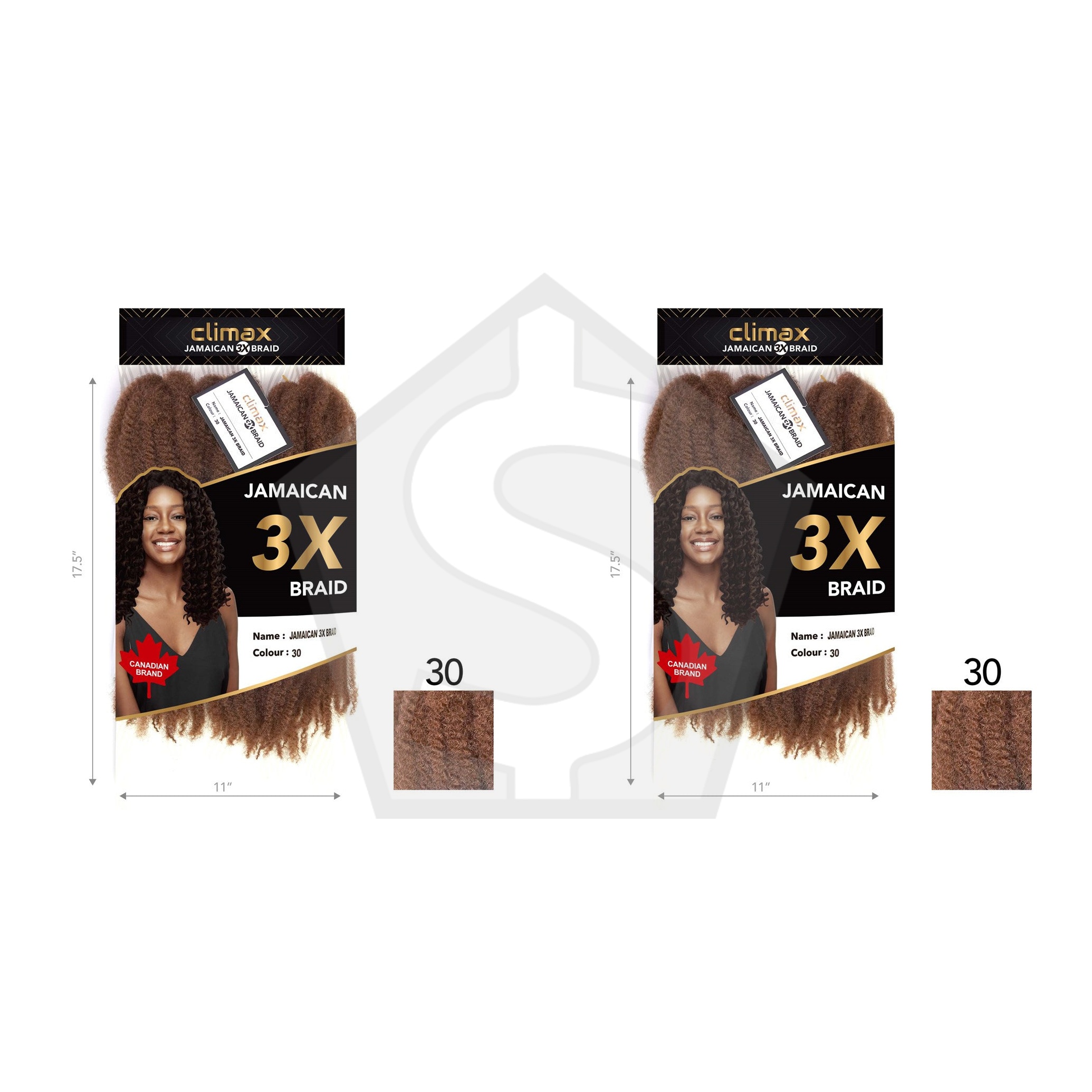Bundle of 2 - CLIMAX 3X Jamaican Braid - 30