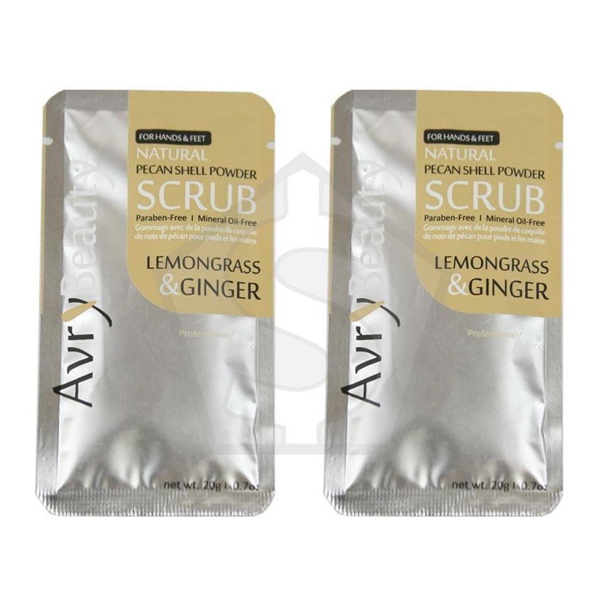 AVRY BEAUTY Hand & Foot Natural Scrub [Lemongrass & Ginger] - Pack of 2