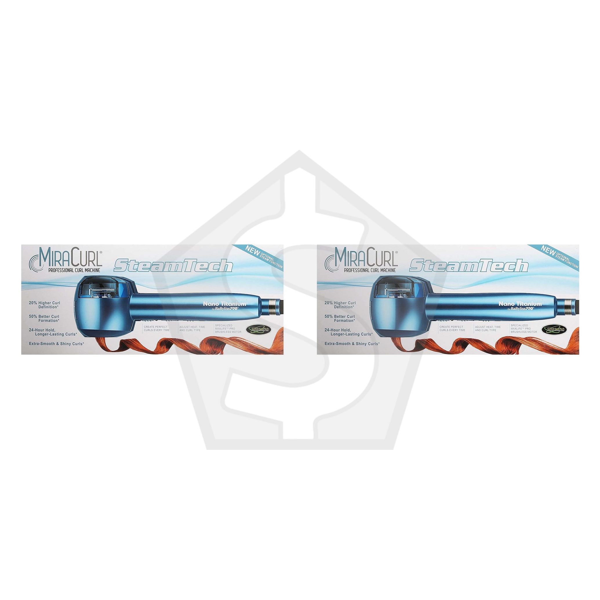 BABYLISS PRO MiraCurl SteamTech Nano Titanium - Pack of 2