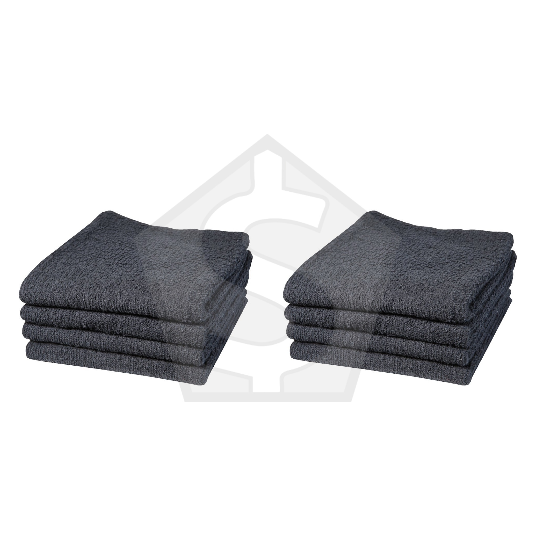 BABYLISS PRO Bleach Proof Cotton Towel Black [12pcs/Pack, 16"X27"] - Pack of 2