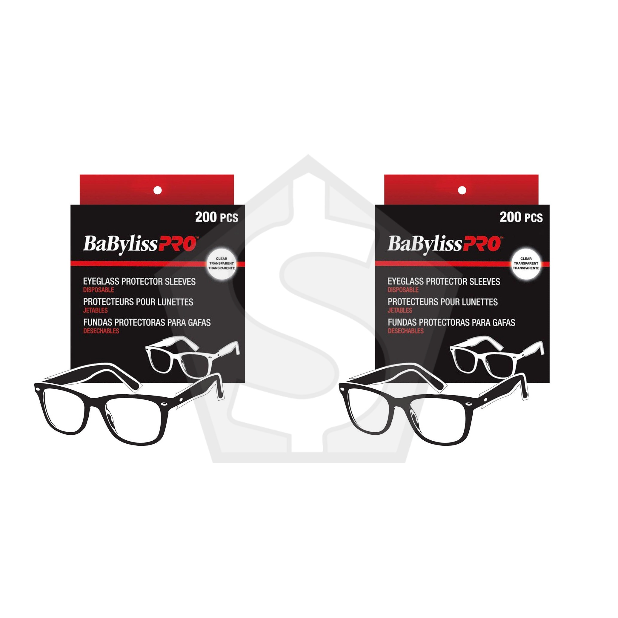 BABYLISS PRO Eyeglass Protector Sleeves [200pcs] - Pack of 2