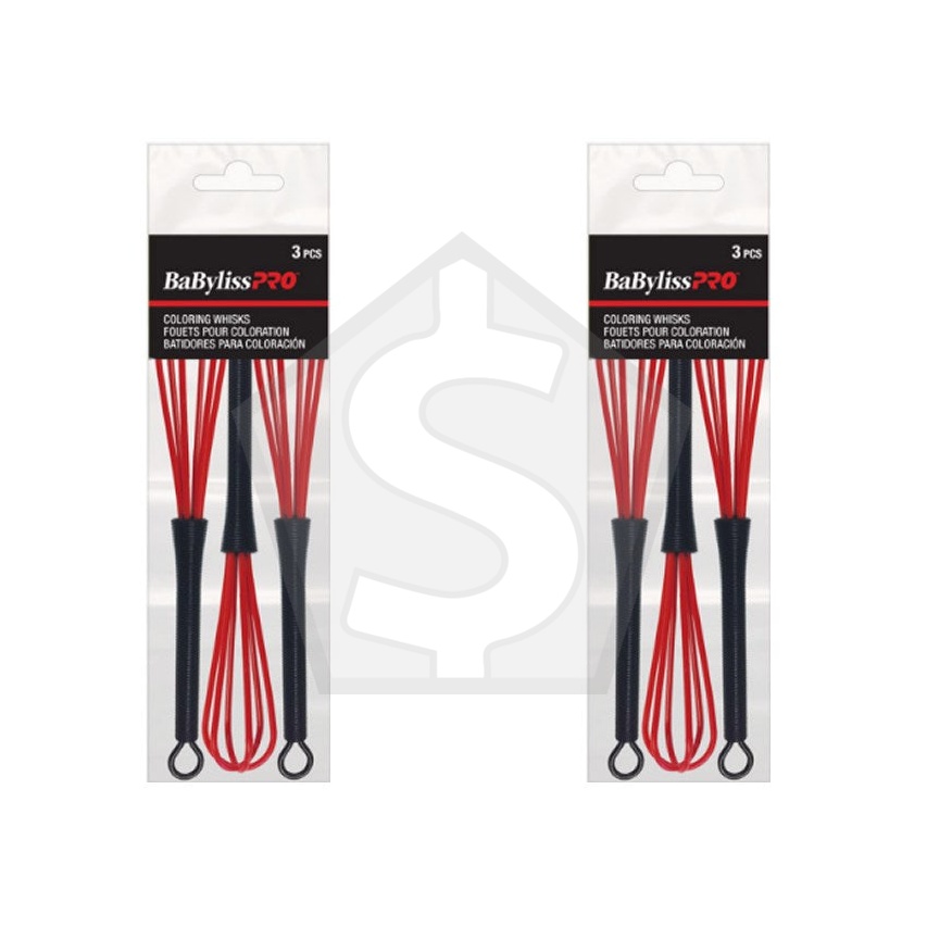 BABYLISS PRO Coloring Whisks 3pc - Round - Pack of 2