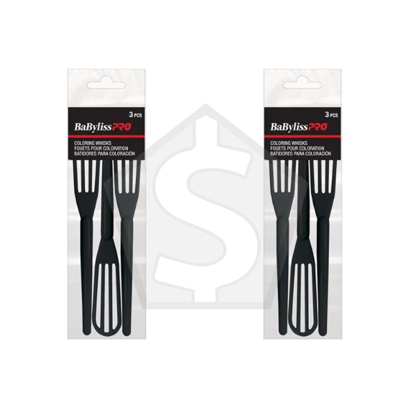 BABYLISS PRO Coloring Whisks 3pc - Flat - Pack of 2