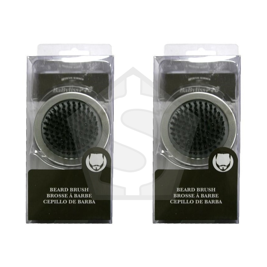 BABYLISS PRO Beard Round Palm Brush - Pack of 2