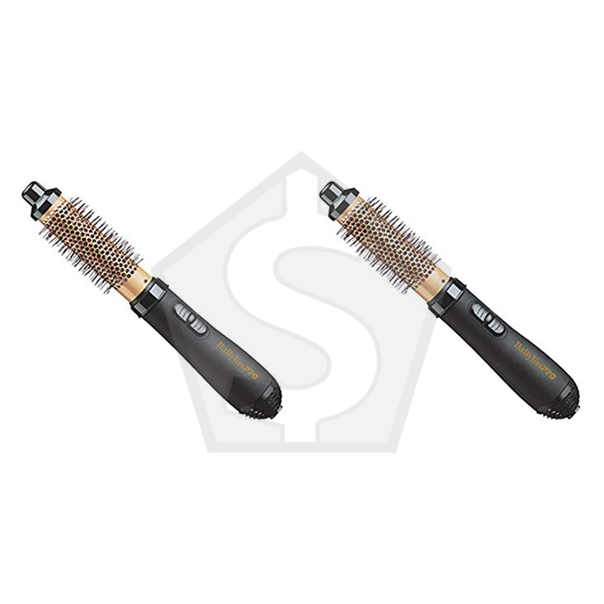 Bundle of 2 - BABYLISS PRO Professional Ceramic Hot Air Brush 1 inch