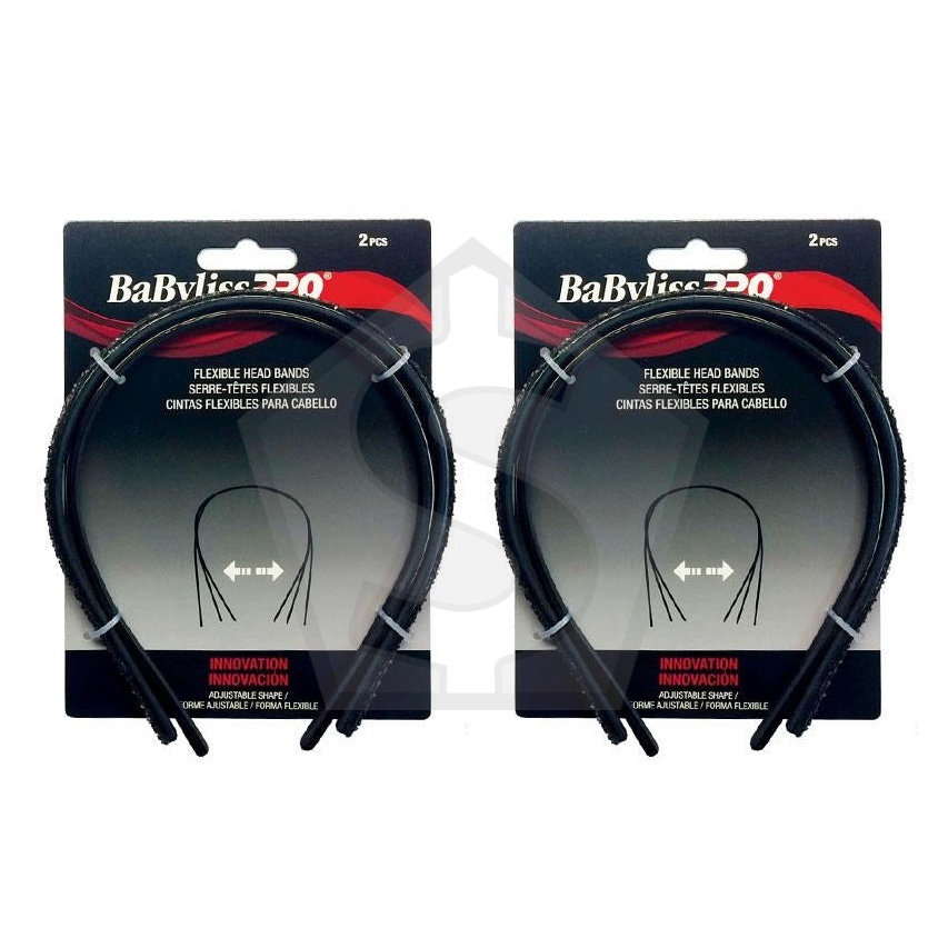 BABYLISS PRO 2pcs Flexible Head Bands Brown - Pack of 2