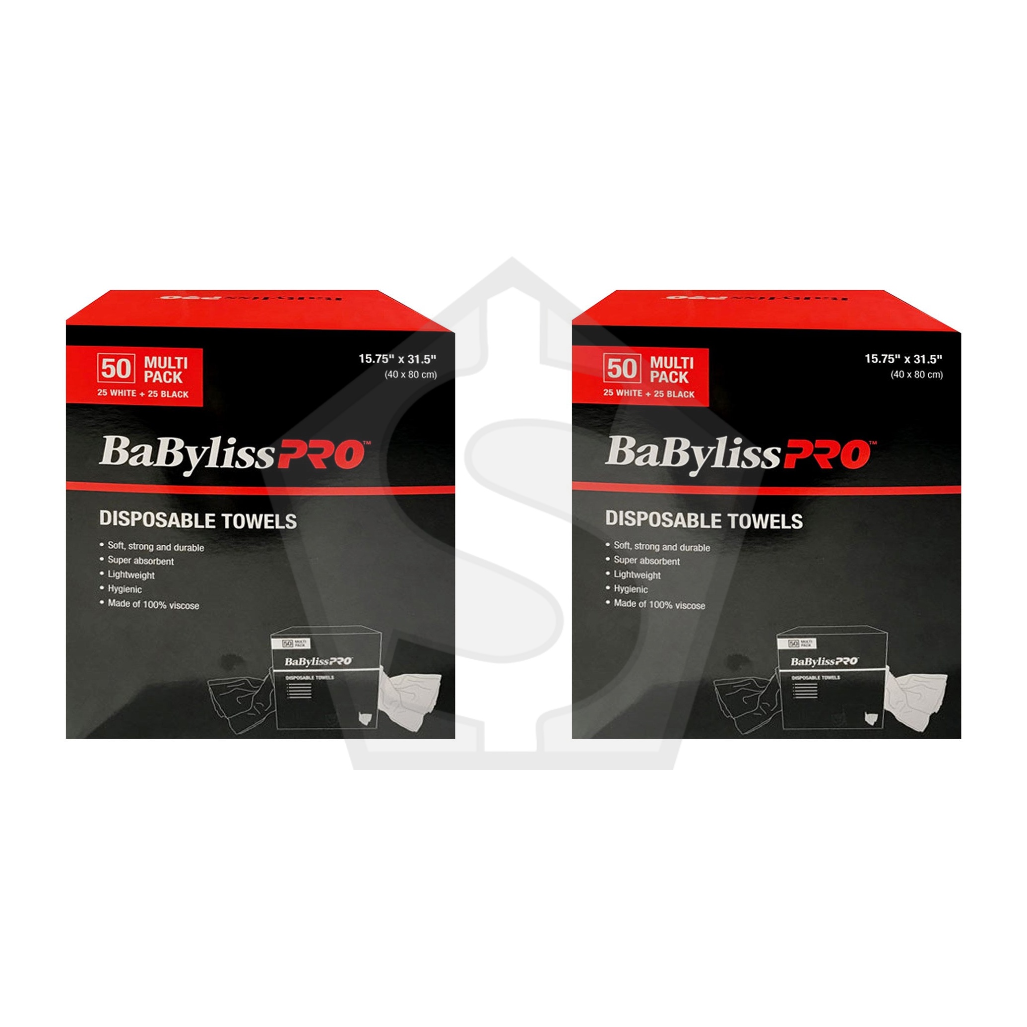 BABYLISS PRO Disposable Towels [50/Box] - Pack of 2