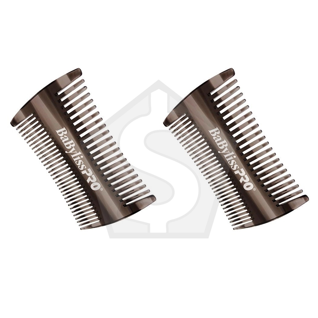BABYLISS PRO Beard & Mustache Comb 2-11/16 inch (68 mm) - Pack of 2