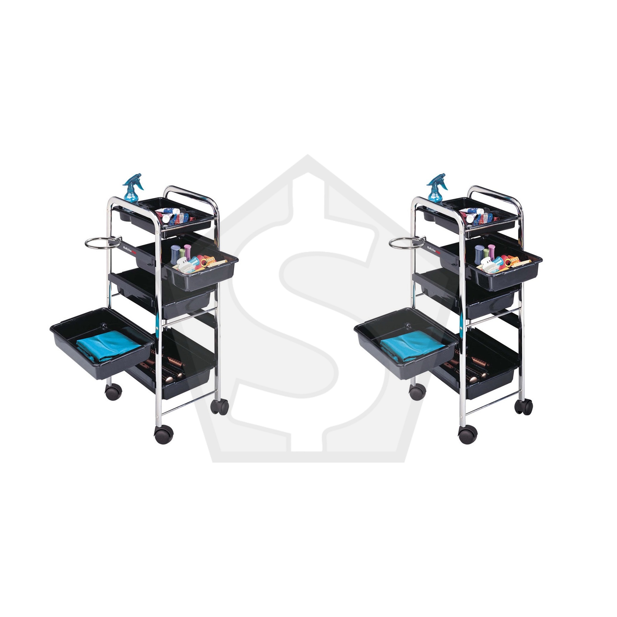 BABYLISS PRO Chrome Frame Trolley - Pack of 2