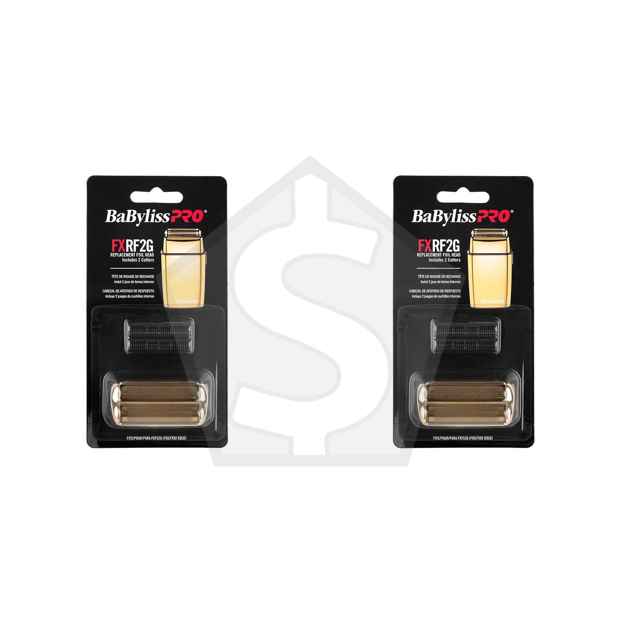 BABYLISS PRO Replacement Foil Head - Gold #FXRF2G - Pack of 2