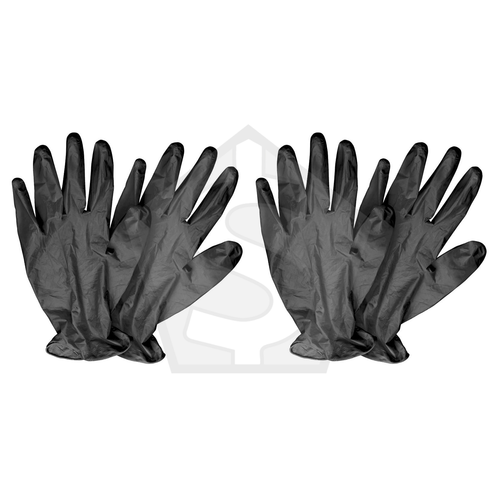 BABYLISS PRO 100pcs Vinyl Gloves Black - Medium - Pack of 2