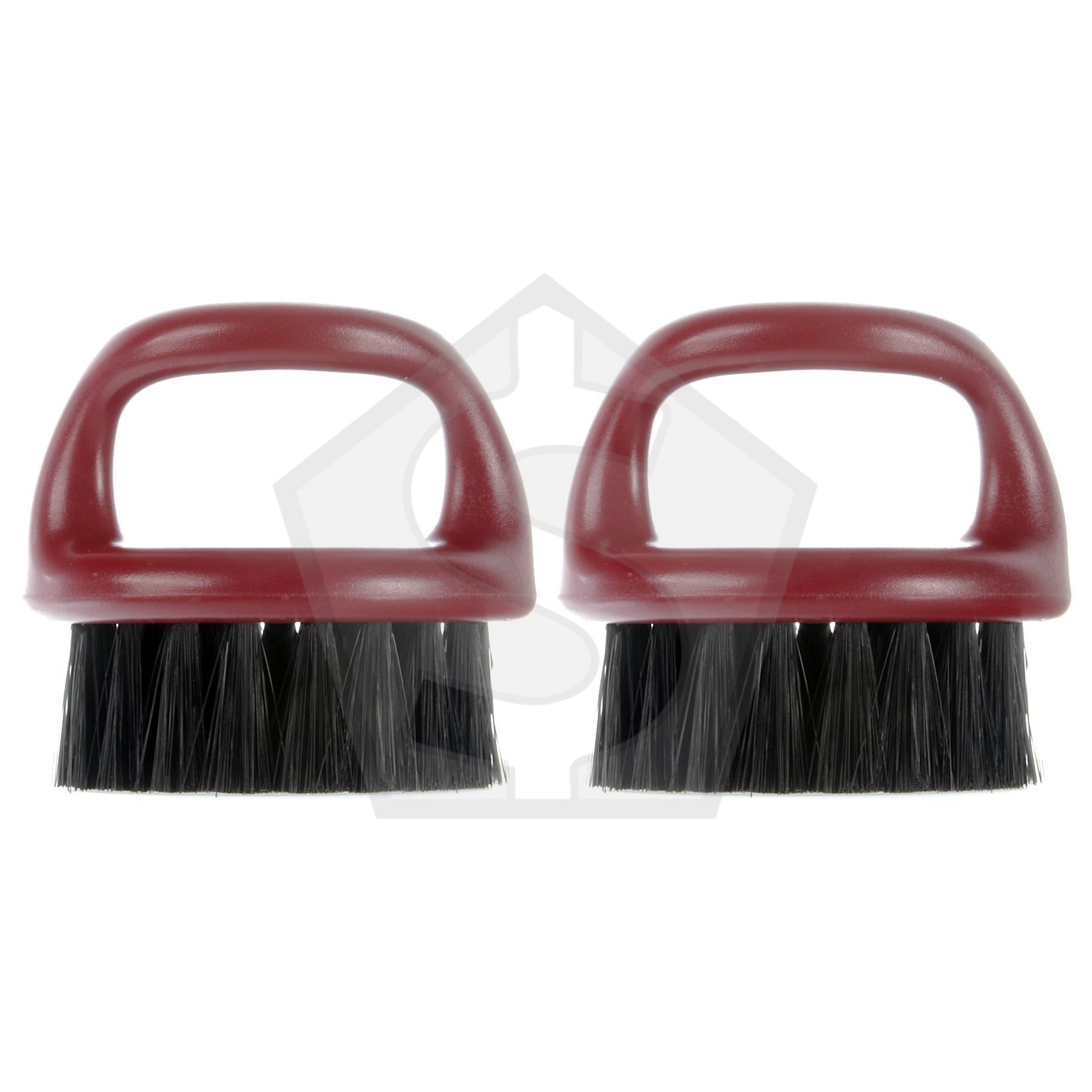 BABYLISS PRO Fade Knuckle Brush - Red [Medium Bristles] - Pack of 2