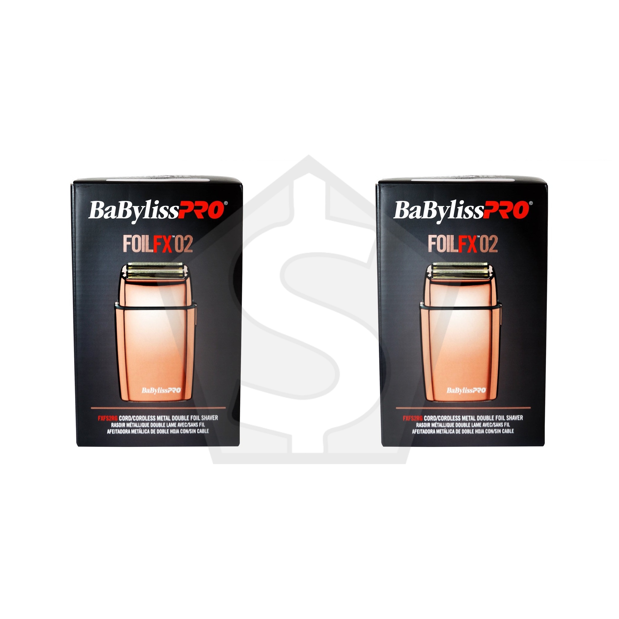 BABYLISS PRO Double Metal  Foil Shaver - Rose - Pack of 2