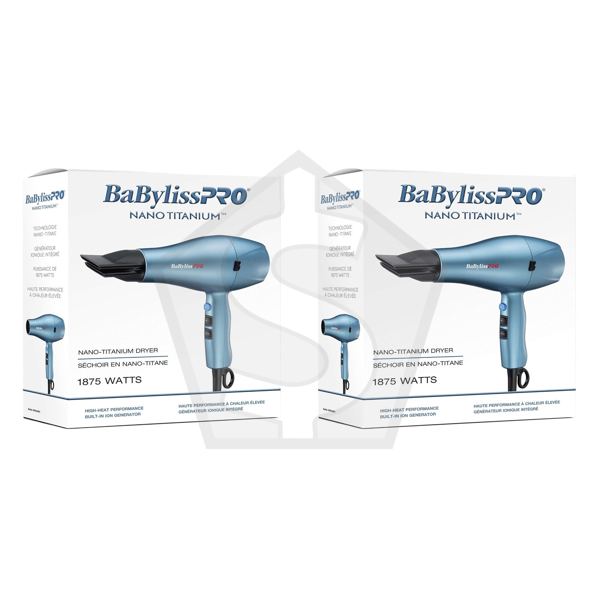 BABYLISS PRO Nano-Titanium High Power Dryer 1875W - Pack of 2