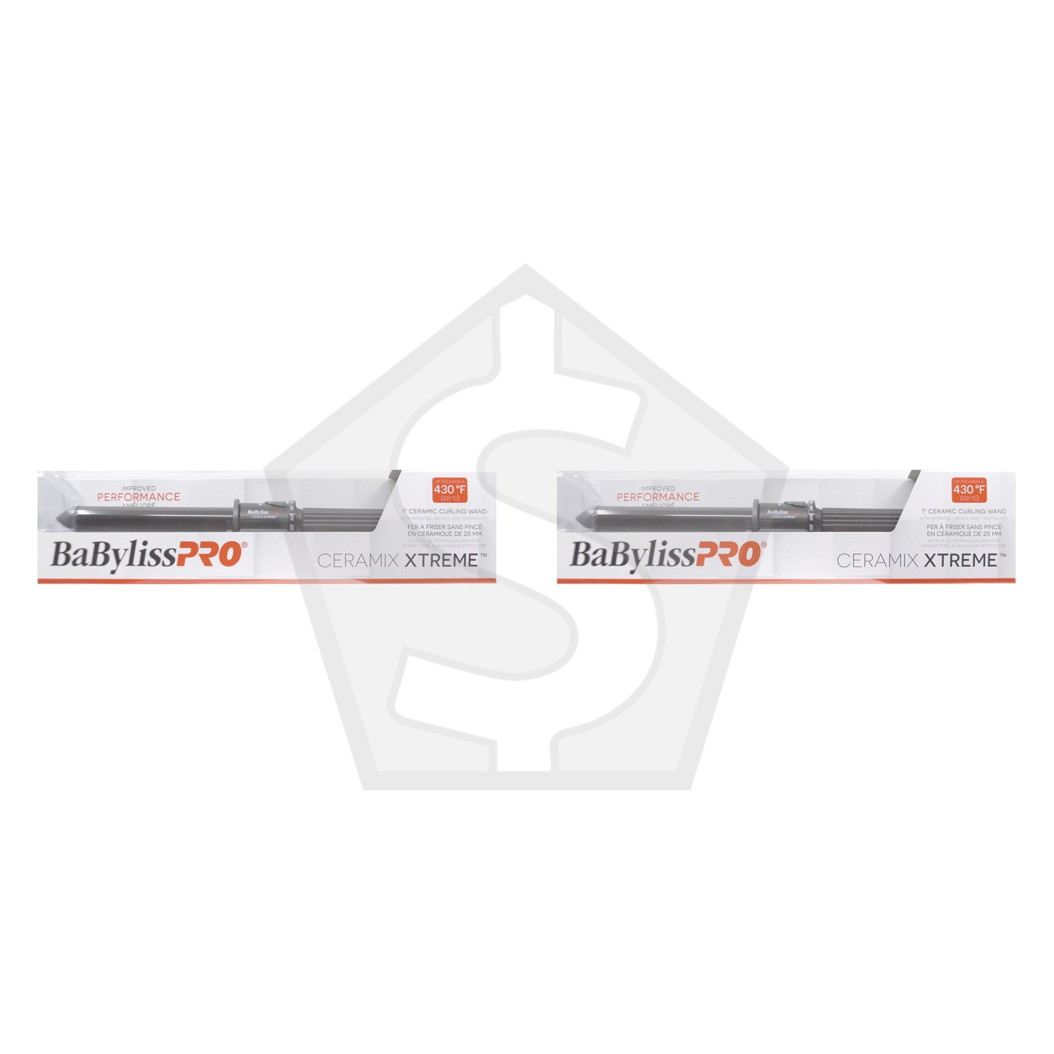 BABYLISS PRO Ceramic Curling Wand - 1" - Pack of 2