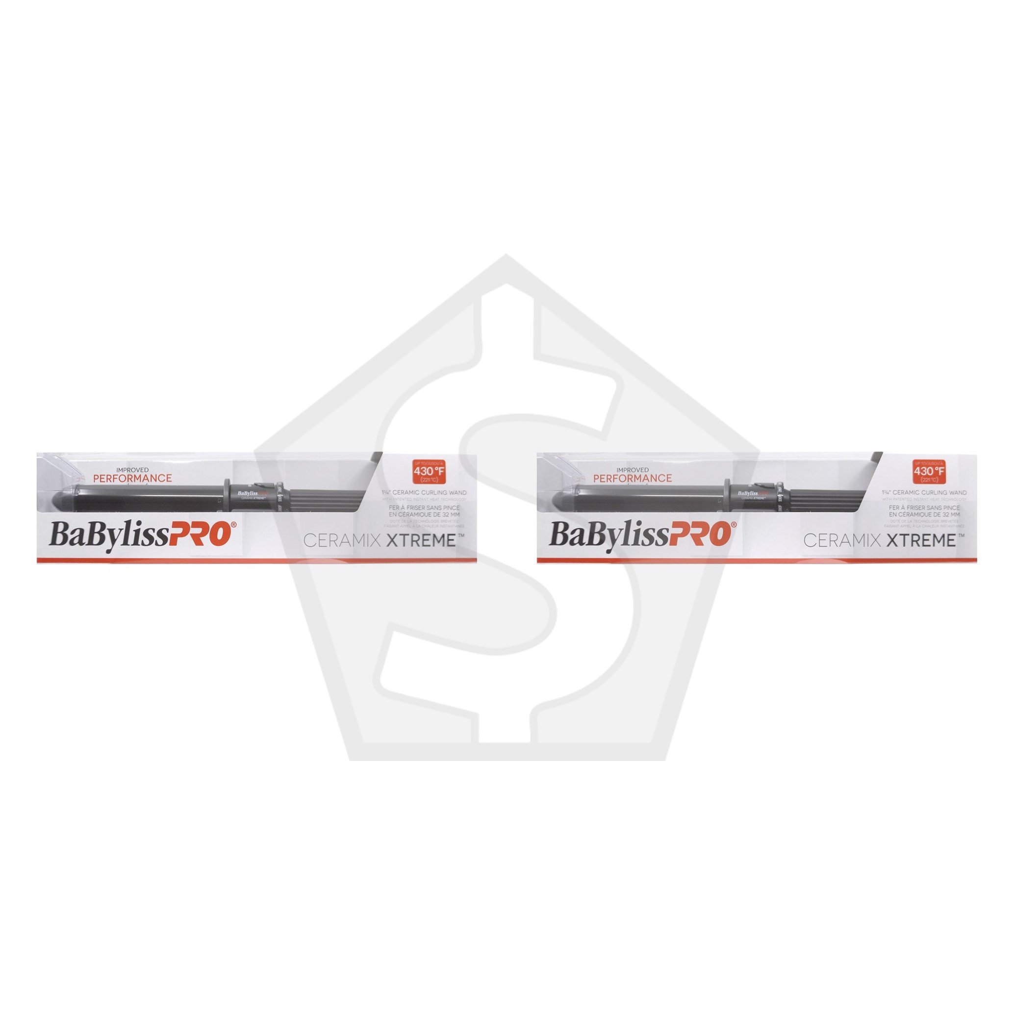 BABYLISS PRO Ceramic Curling Wand - 1 1/4" - Pack of 2