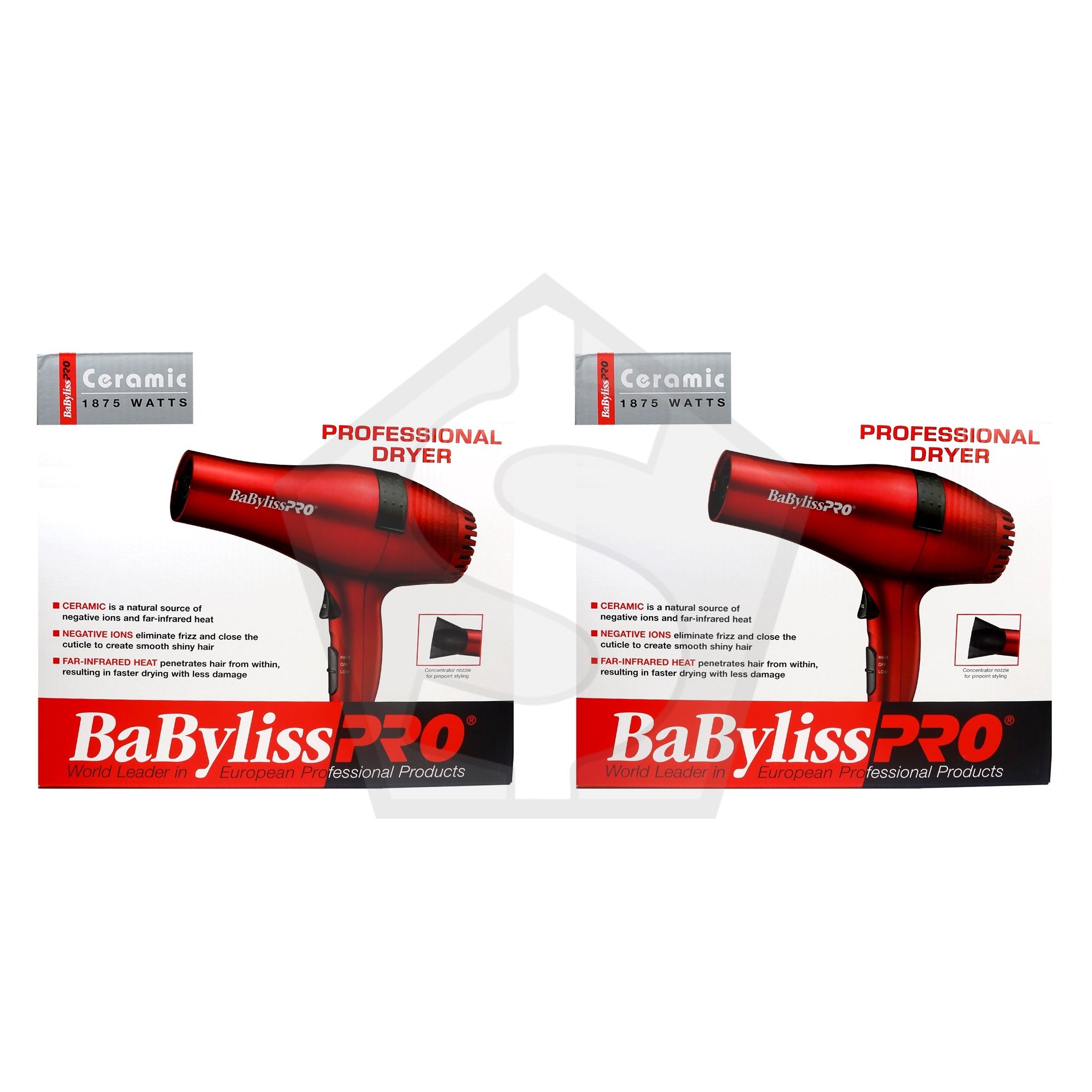 BABYLISS PRO Professional Ceramic Dryer 1875W - Pack of 2