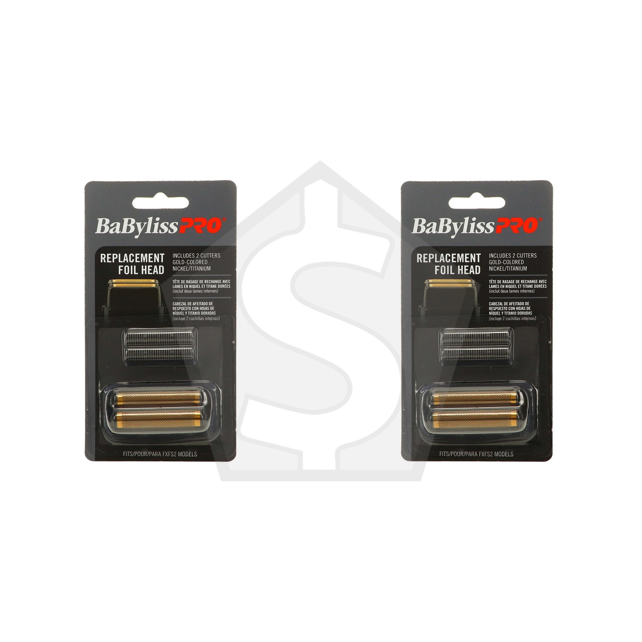 Bundle of 2 - BABYLISS PRO Replacement Foil Head - Black #FXRF2B