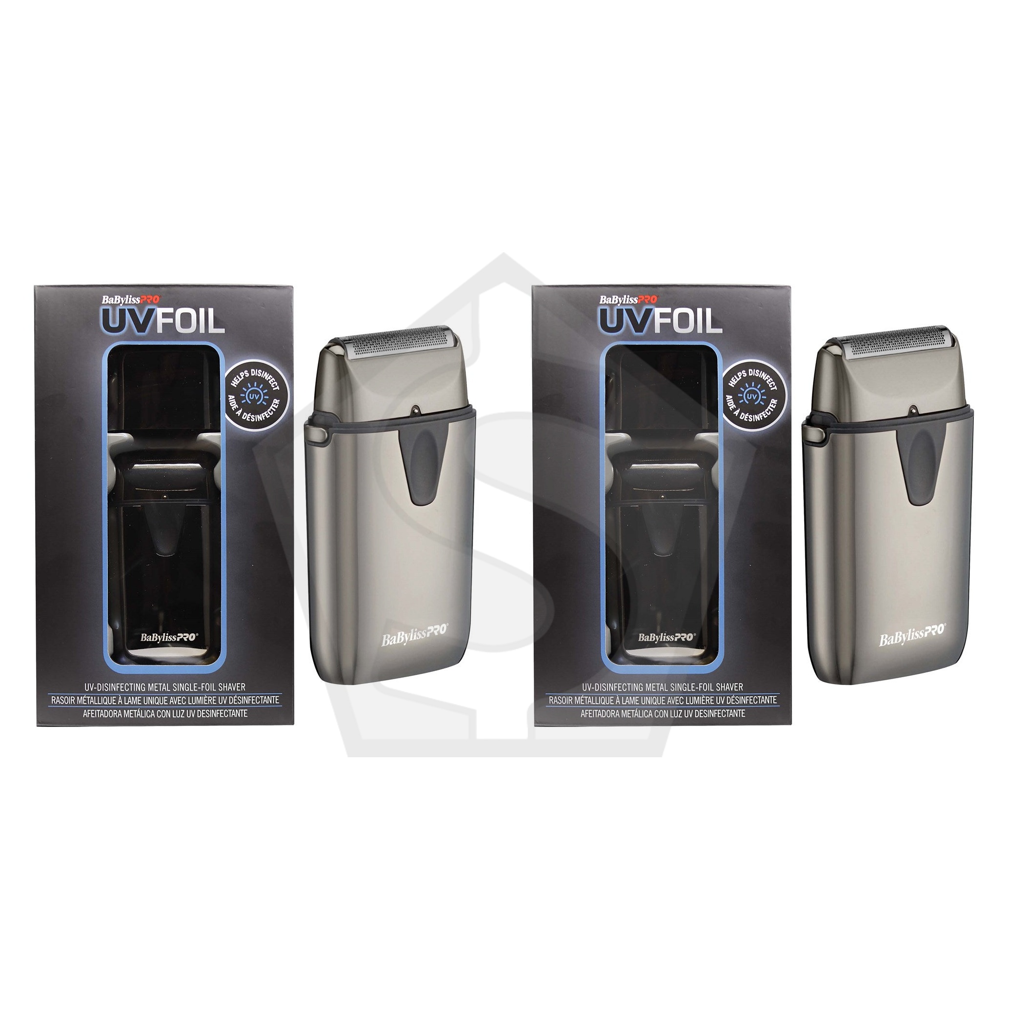 BABYLISS PRO UV FOIL UV-Disinfecting Metal Foil Shaver - Single - Pack of 2