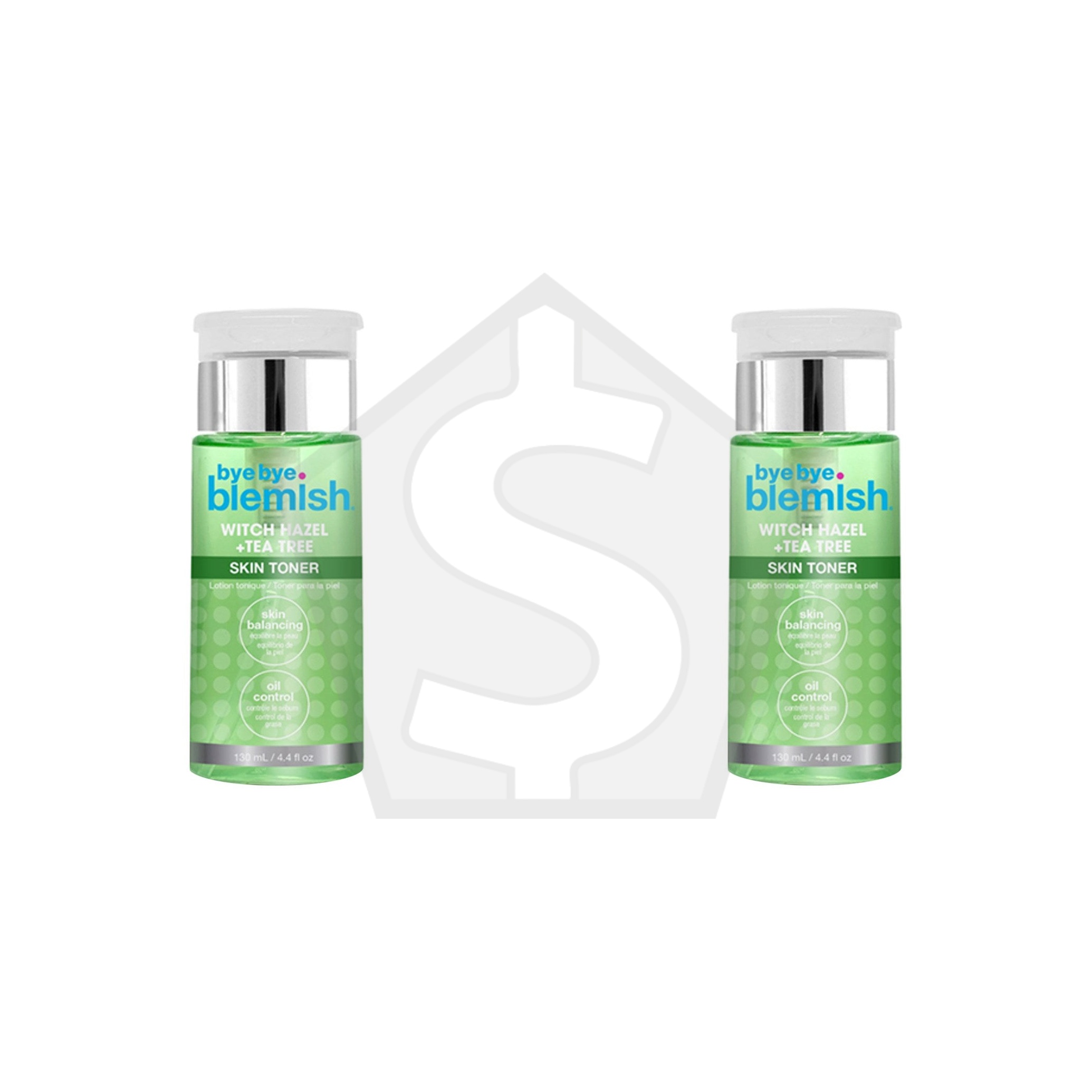 BYE BYE BLEMISH Witch Hazel + Tea Tree Skin Toner (4.4oz) - Pack of 2