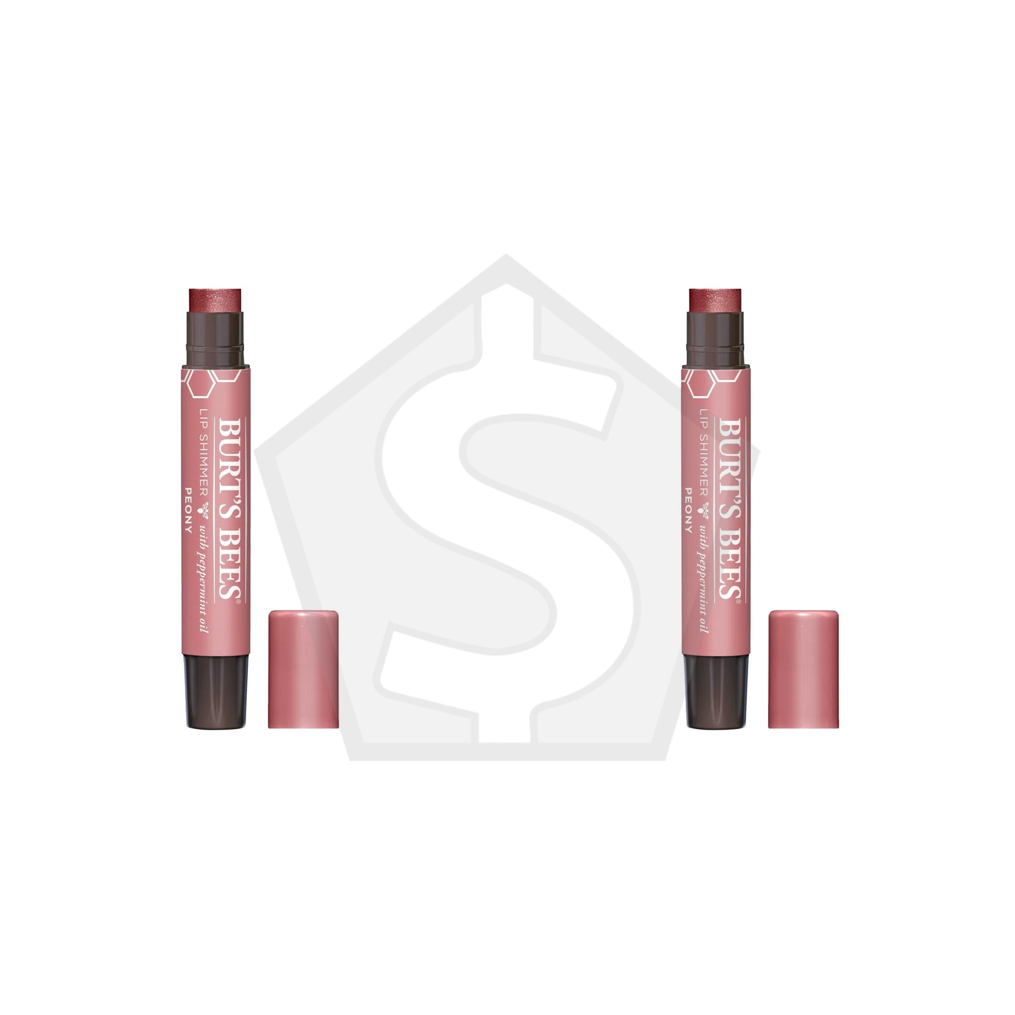 BURT'S BEES Lip Shimmer (0.09oz) - Peony - Pack of 2