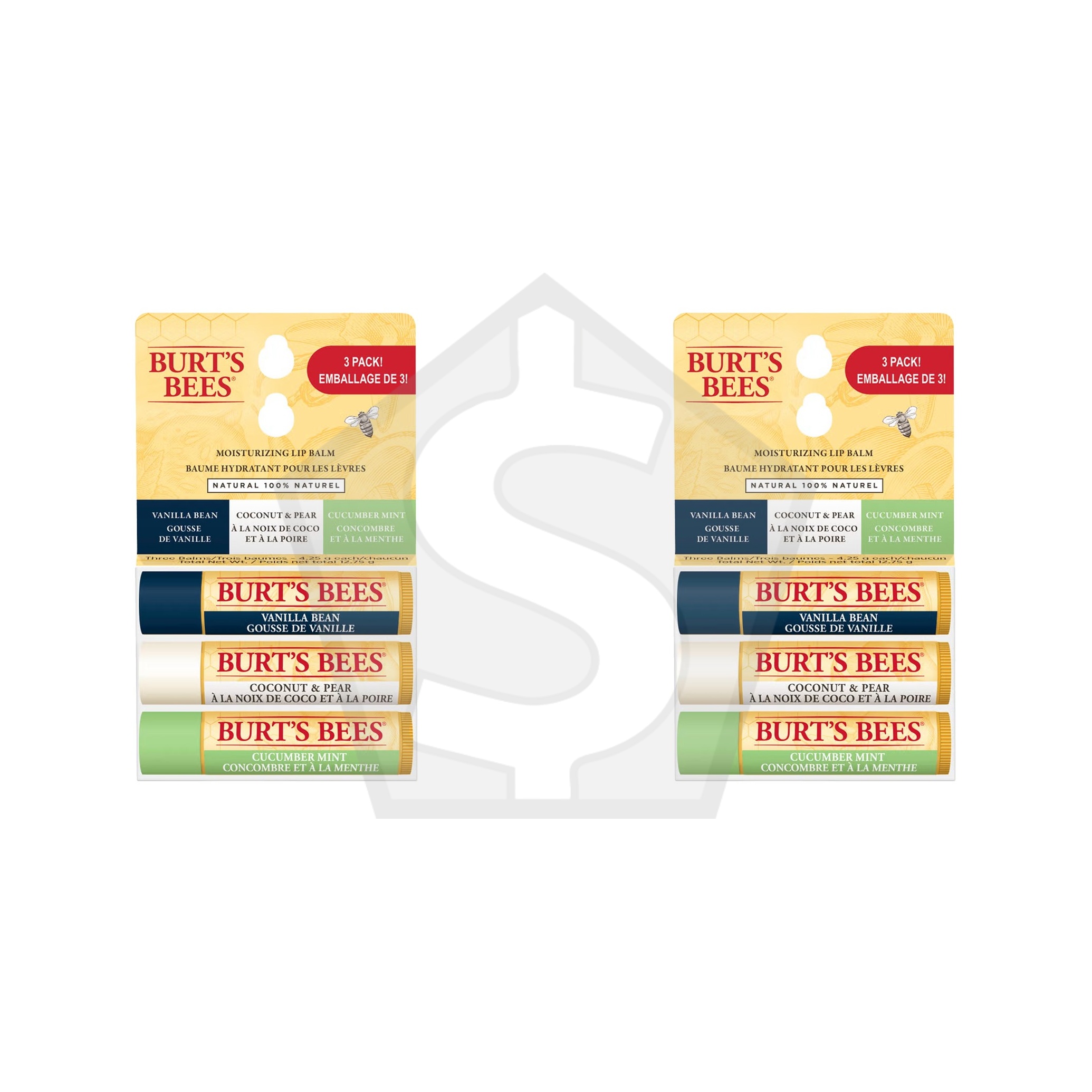 Bundle of 2 - BURT'S BEES Lip Balm Assorted 3Pk Blister