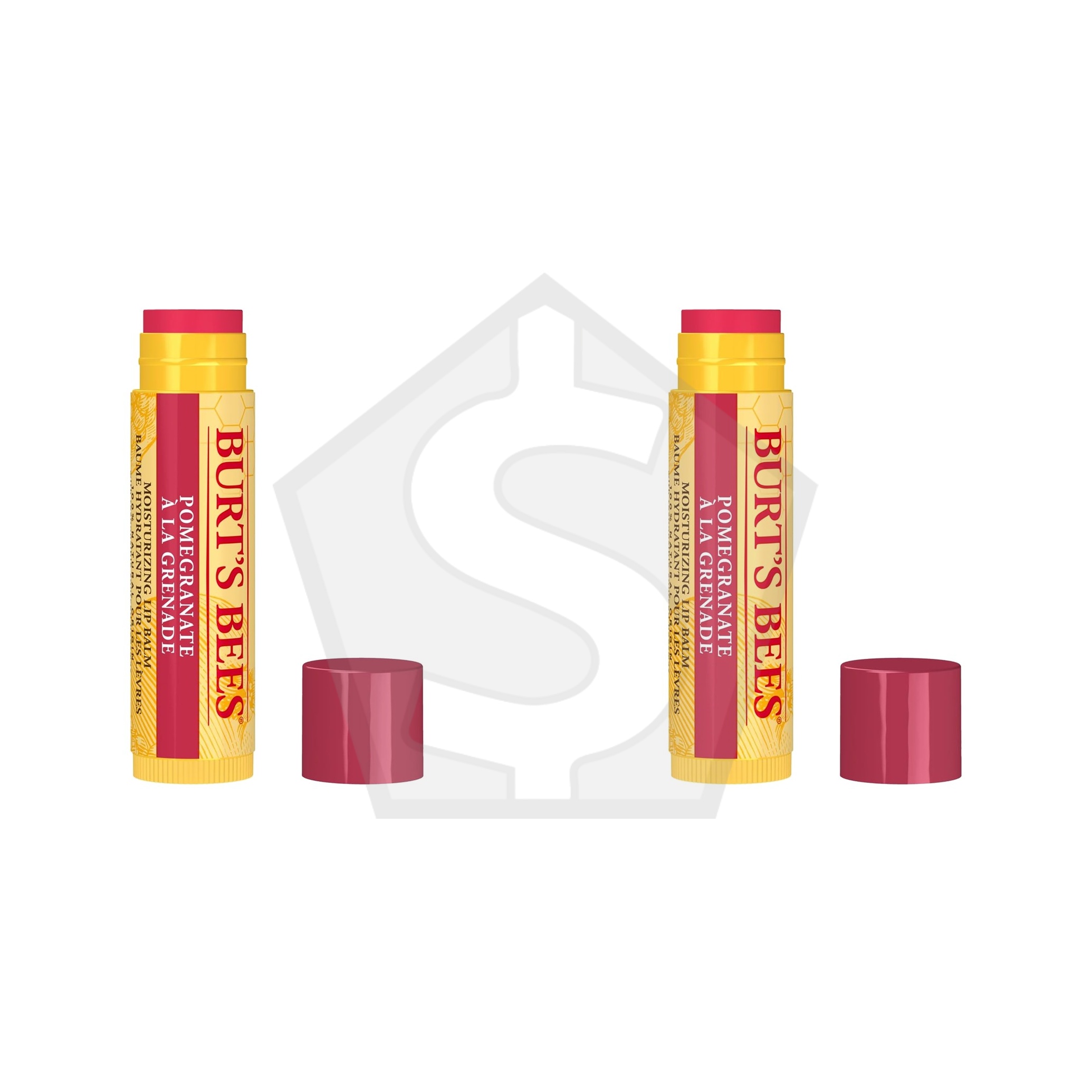 BURT'S BEES Lip Balm Blister (0.15oz) - Pomegranate - Pack of 2