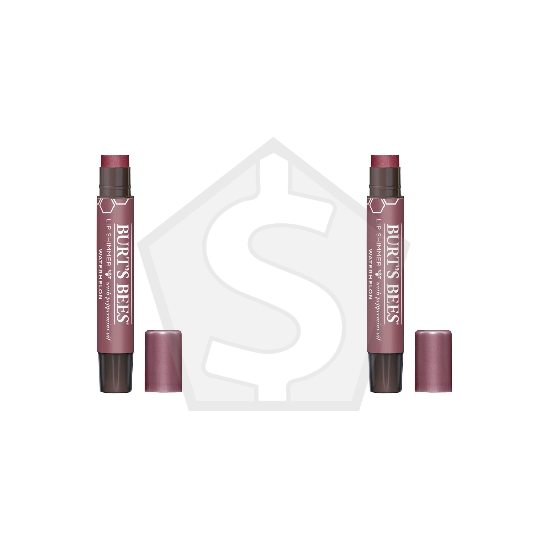 BURT'S BEES Lip Shimmer (0.09oz) - Watermelon - Pack of 2