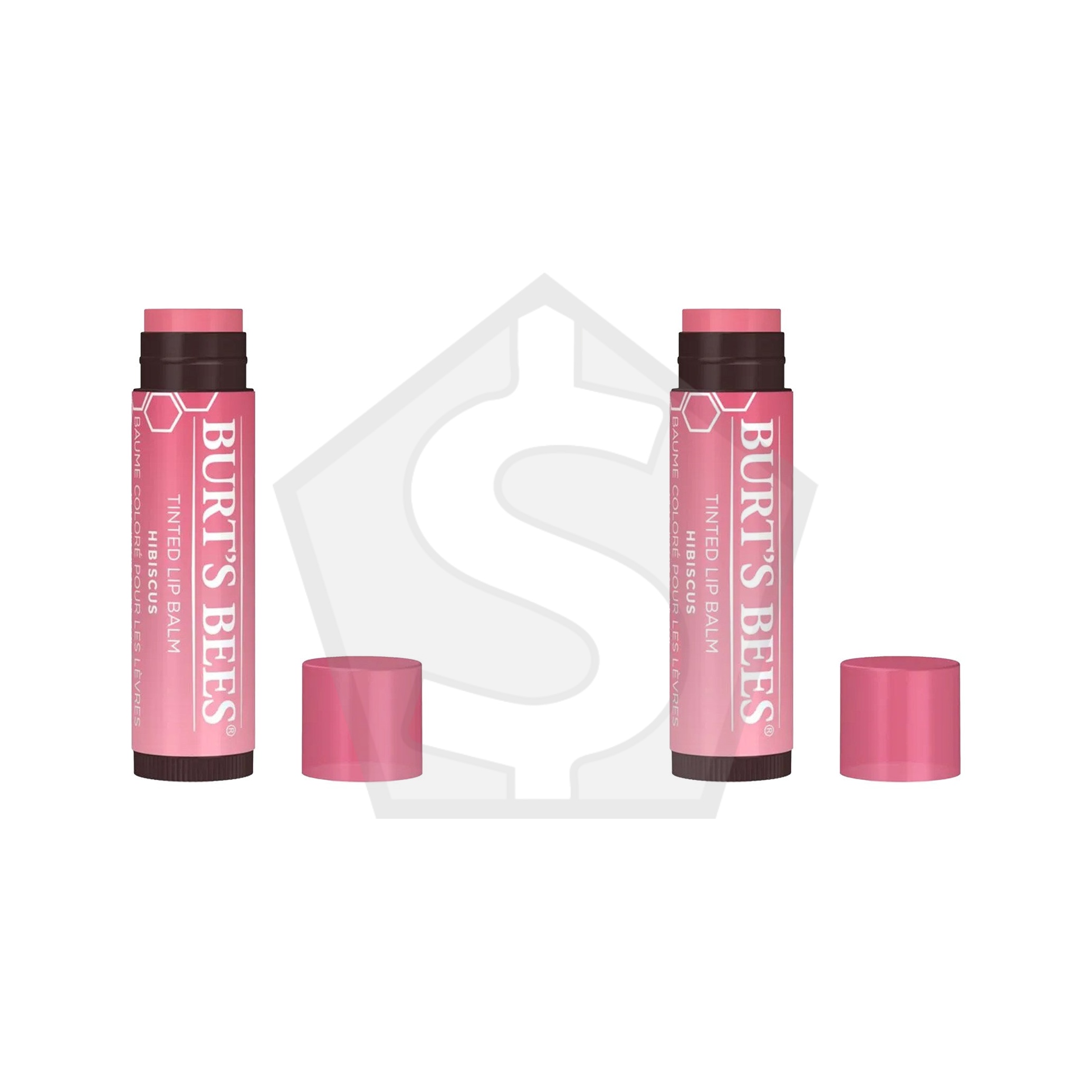 BURT'S BEES Tinted Lip Balm (0.15oz) - Hibiscus - Pack of 2