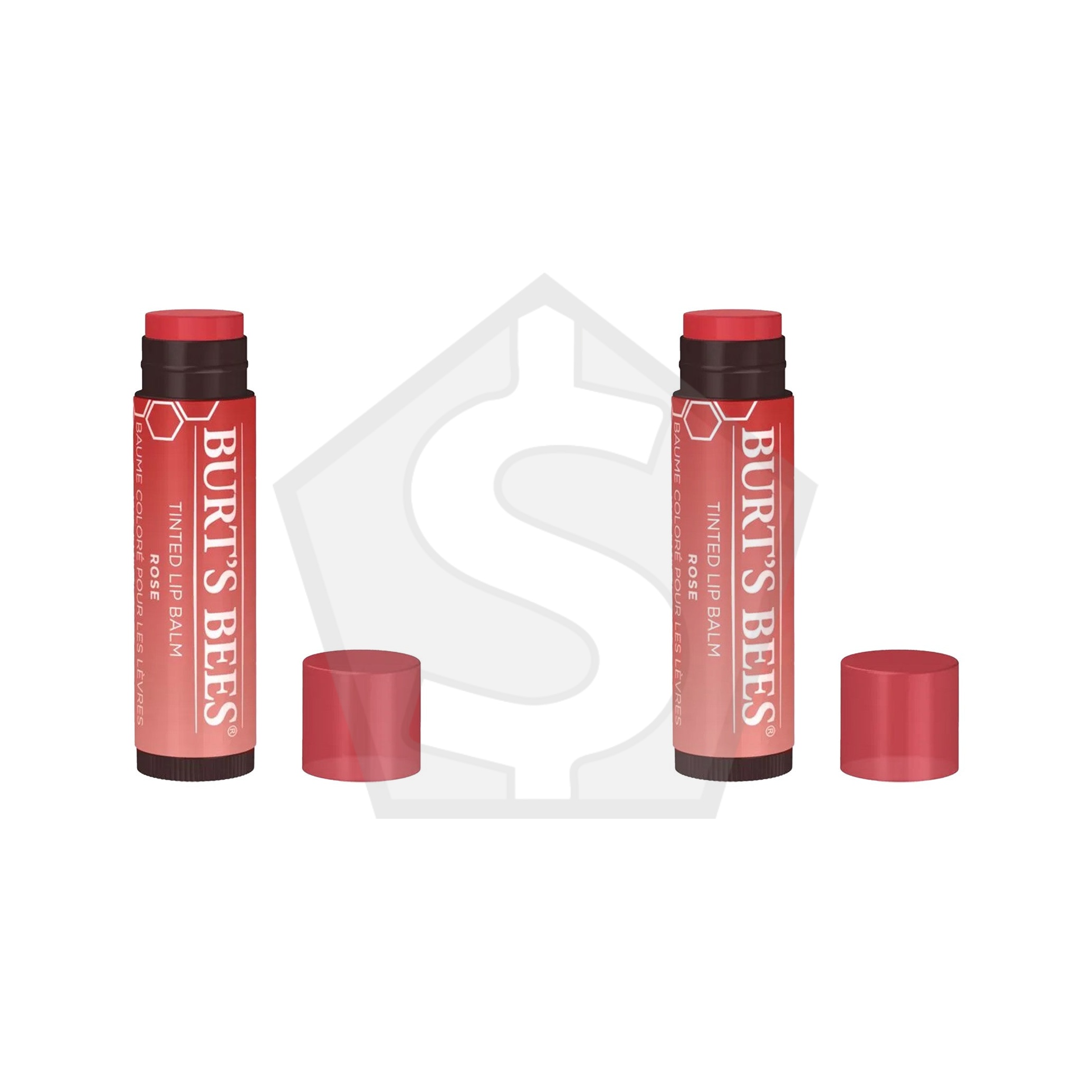 BURT'S BEES Tinted Lip Balm (0.15oz) - Rose - Pack of 2