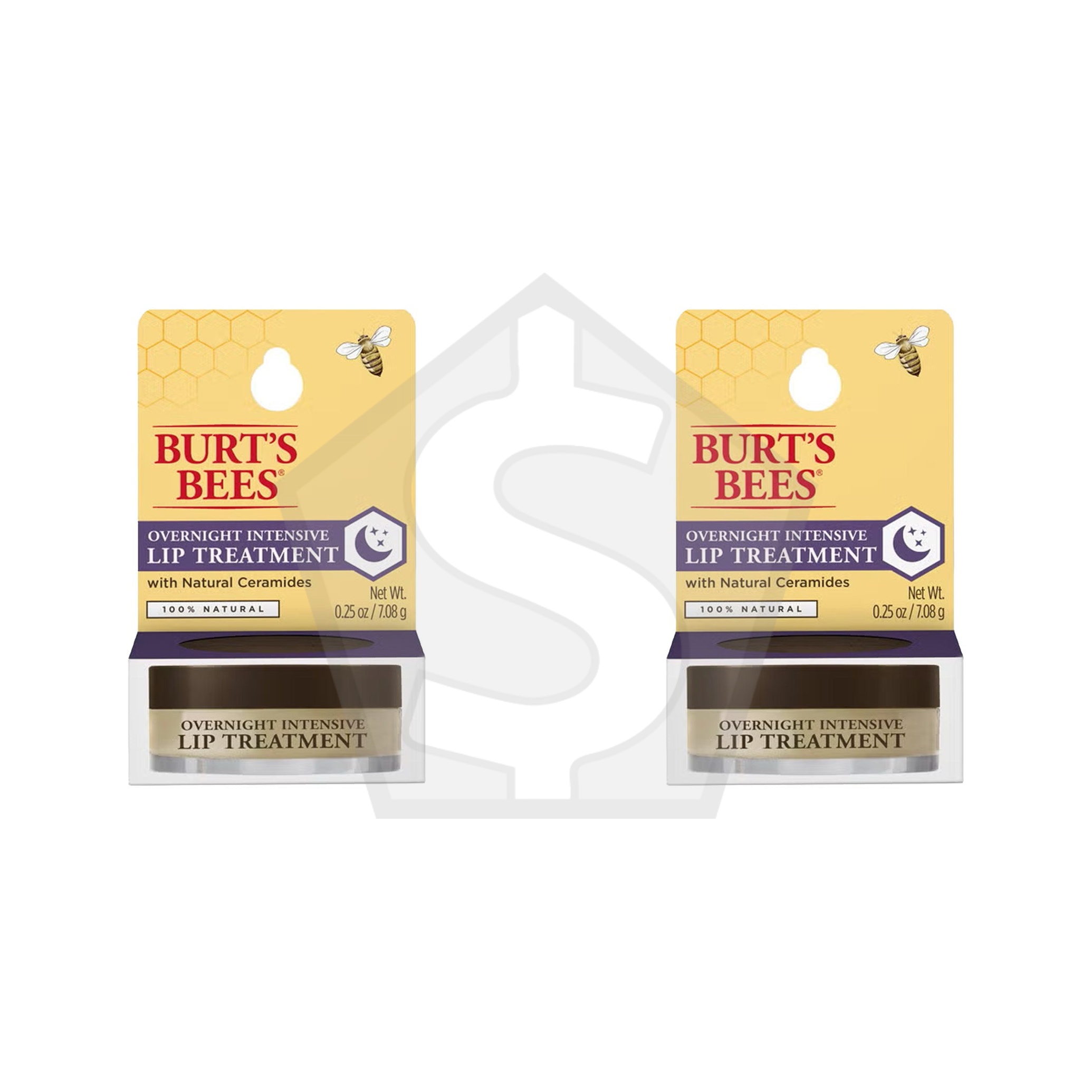 BURT'S BEES Overnight Intensive Lip Treatment (0.25oz) - Pack of 2