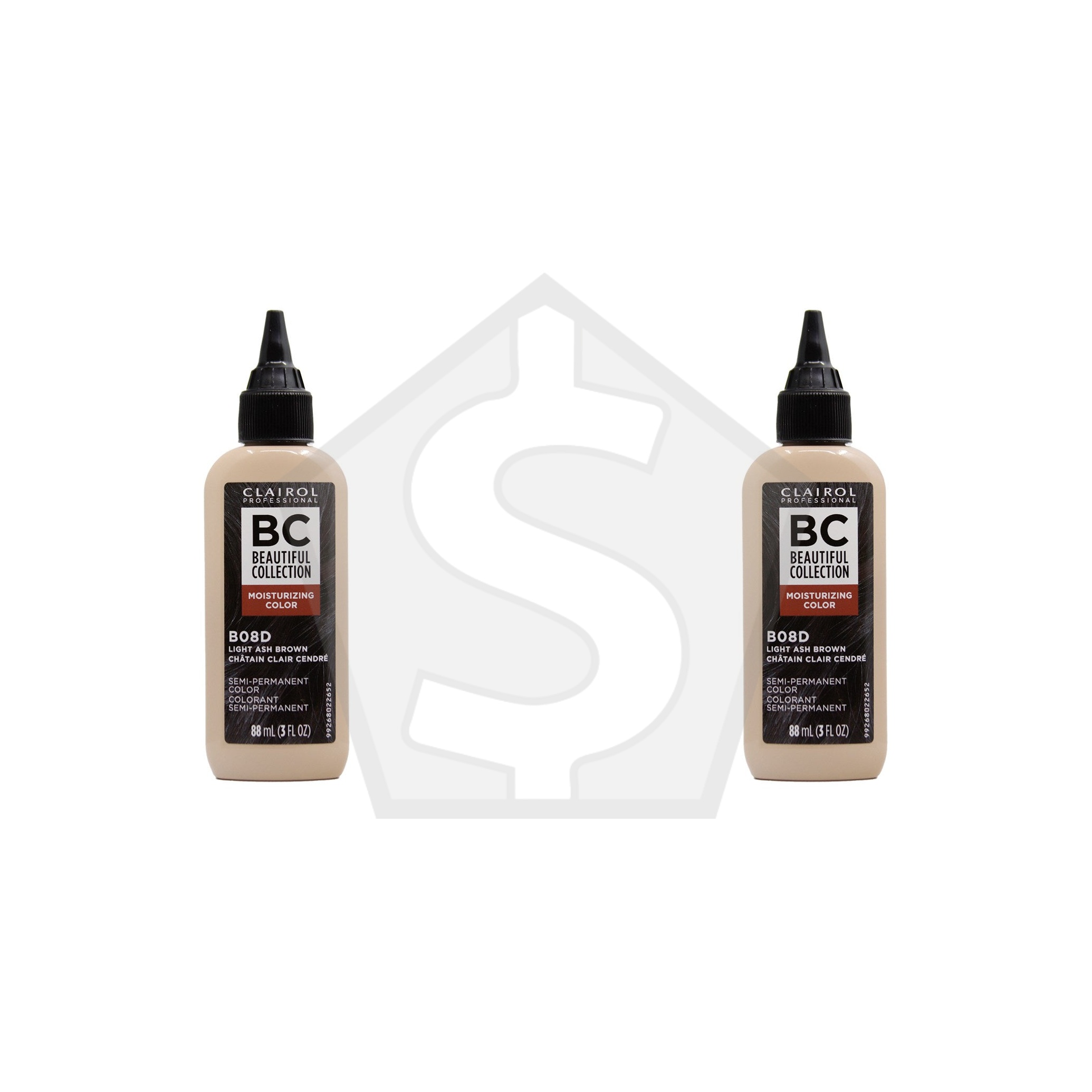 BEAUTIFUL COLLECTION Hair Color (3oz) - B08D L.Ash Brown - Pack of 2