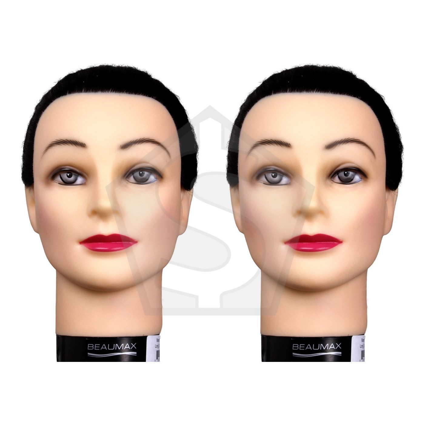 BEAUMAX 100% Human Hair Mannequin [20-24inch] - 1B - Pack of 2